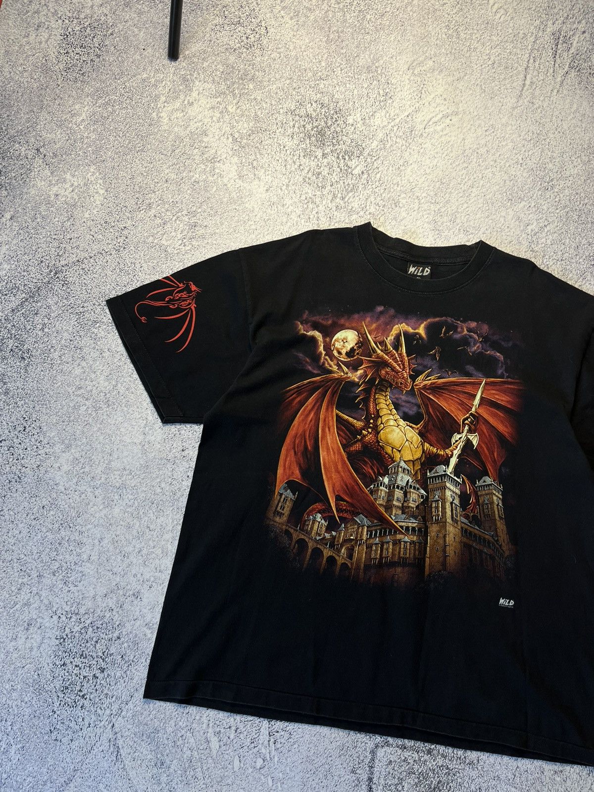 Vintage Vintage Horror overprint Dragons wild tee 90's Size US XXL / EU 58 / 5 - 2 Thumbnail