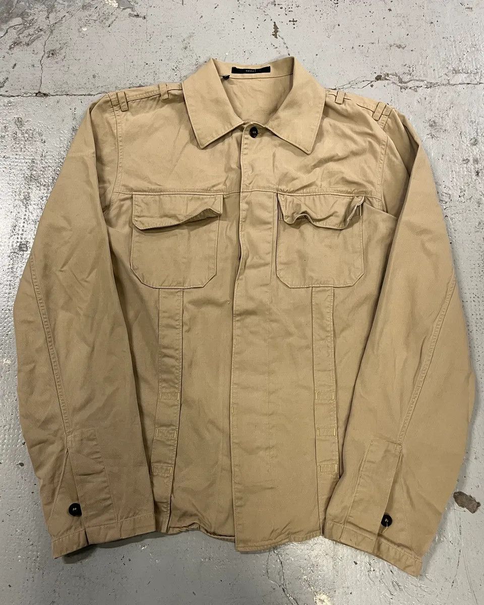Gucci SS1999 Gucci Beige Cargo Shirt by Tom Ford Size US M / EU 48-50 / 2 - 1 Thumbnail