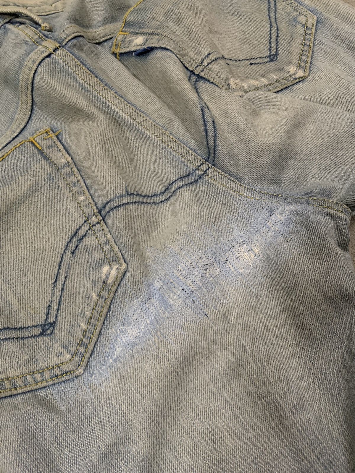 Nonnative × Undercover Vintage Nonnative Selvedge Mud Wash Ripped Grunge Jeans Size US 32 / EU 48 - 13 Thumbnail