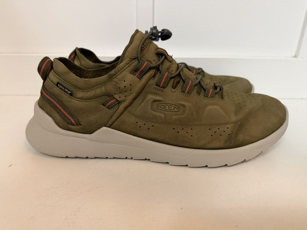 Keen Highland Olive Leather Hiking Lace Up Sneakers in Green, Men's (Size 15)