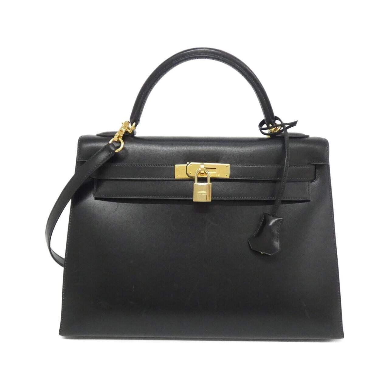 Hermes Hermes Hermès Kelly32 Box Calf Leather Handbag Stamp F DUTY FREE for USA Size ONE SIZE - 1 Thumbnail