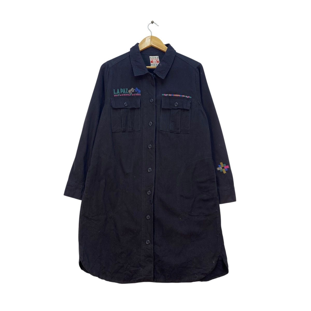 Japanese Brand 💥Vintage Titicaca Embroidered Long Shirt Jacket Size M / US 6-8 / IT 42-44 - 2 Thumbnail