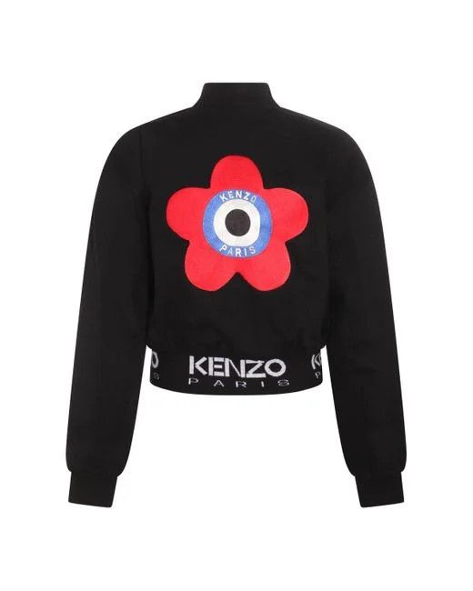 Kenzo o1s22i1n0724 Target Cropped Bomber Jacket in Black Size M / US 6-8 / IT 42-44 - 2 Thumbnail