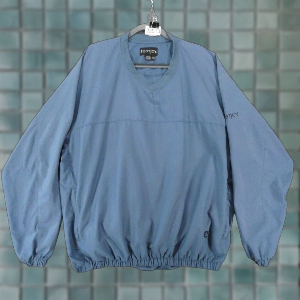 Footjoy FootJoy Windbreaker Pullover Mens XXL Long Sleeve Blue Golf Casual Jacket Size US XXL / EU 58 / 5 - 1 Thumbnail