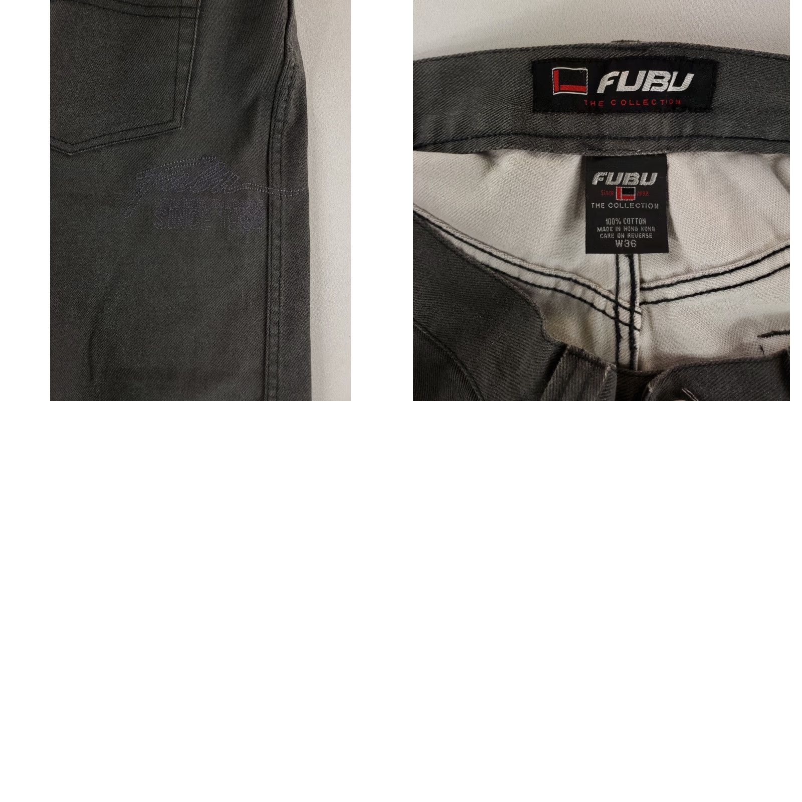 Fubu VINTAGE FUBU Shorts Denim 90s The Collection Gray Mens 36 38 (36x14 Actual) Jorts Mens Size US 36 / EU 52 - 8 Thumbnail