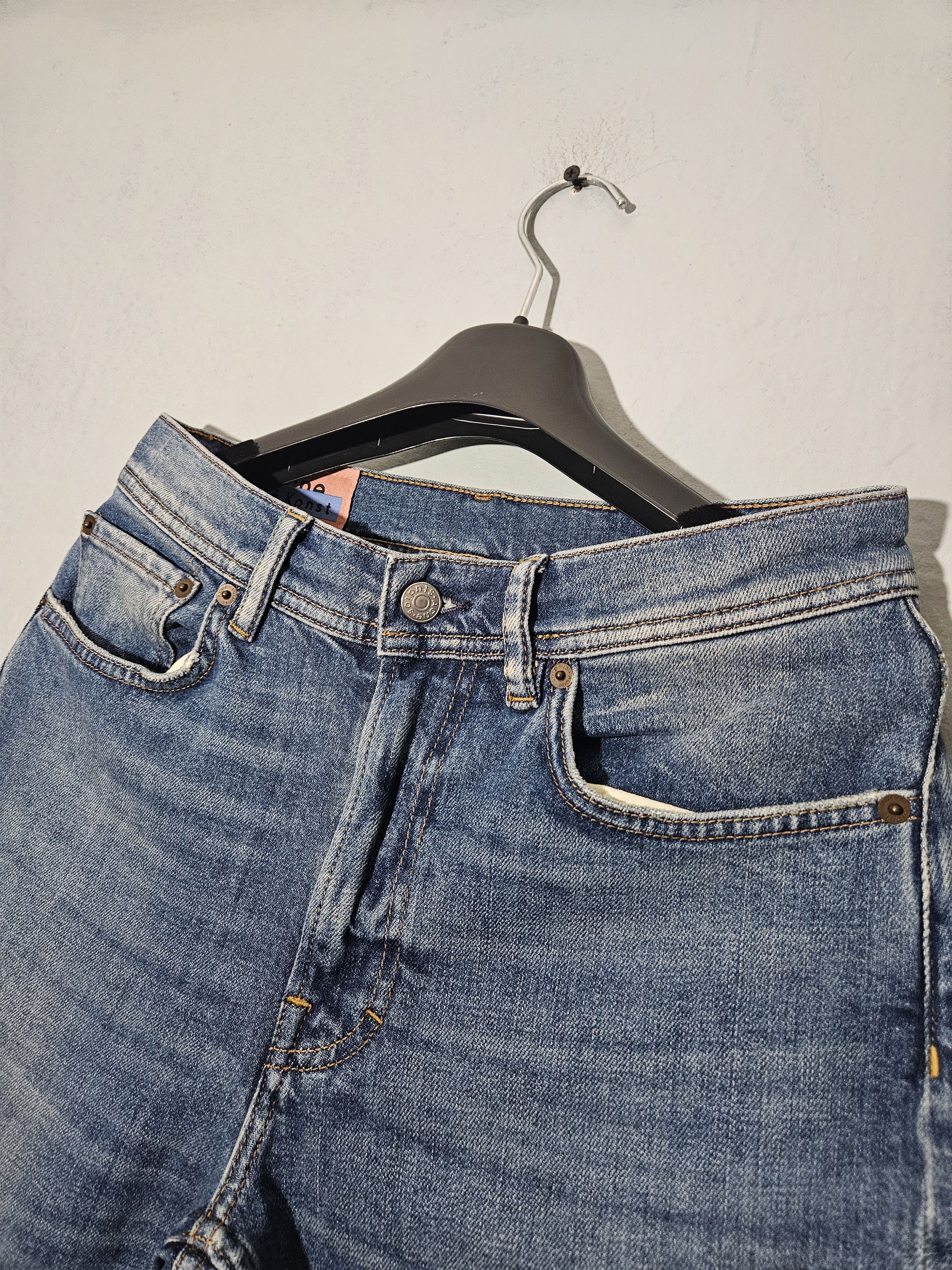 Acne Studios Blå Konst Melk Mid Blue AW18 Back Tab Denim Jeans Size US 27 - 5 Thumbnail