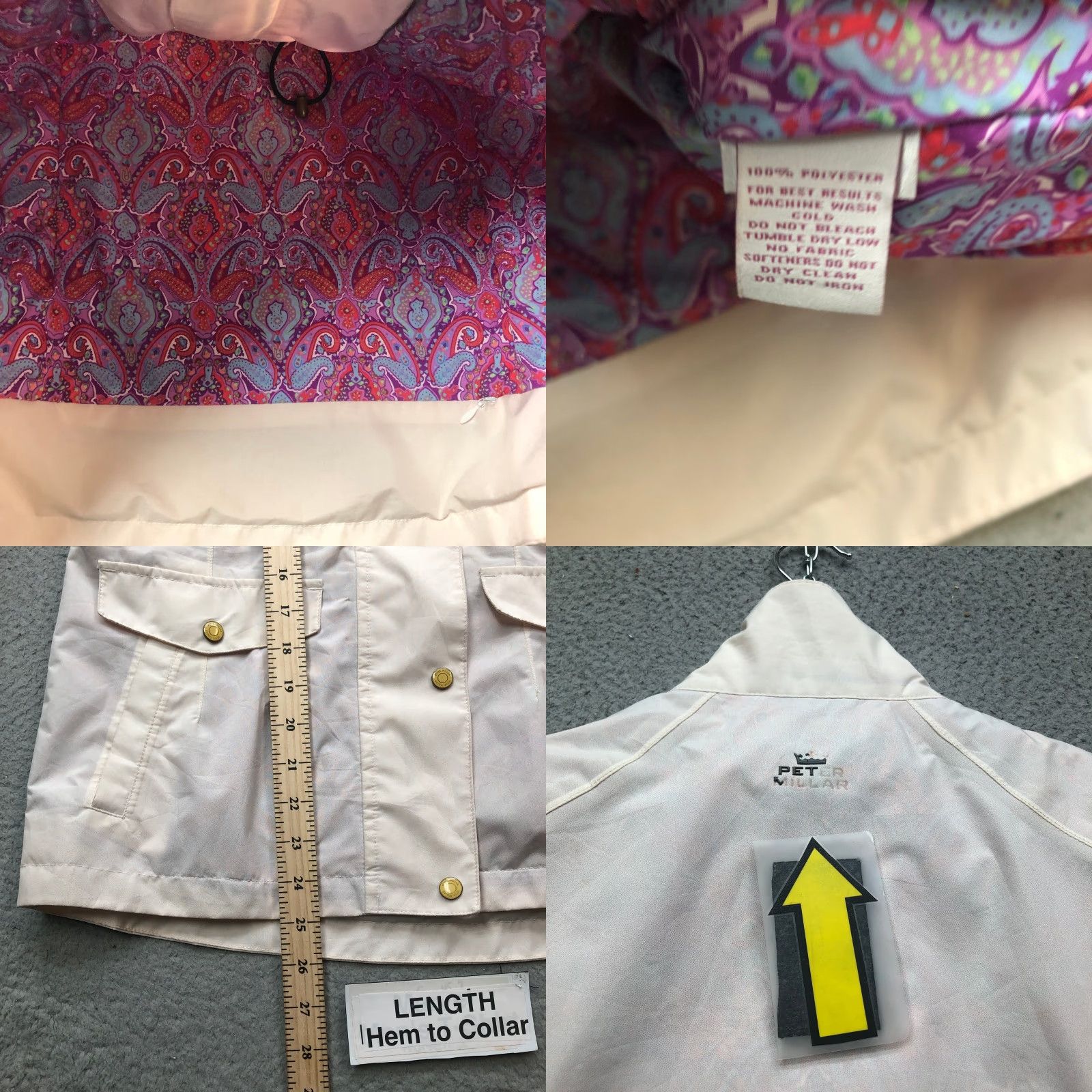 Peter Millar VINTAGE? No. Peter Millar Element Water Paisley Lined Utility Vest Jacket Women Small S White Size S / US 4 / IT 40 - 8 Thumbnail
