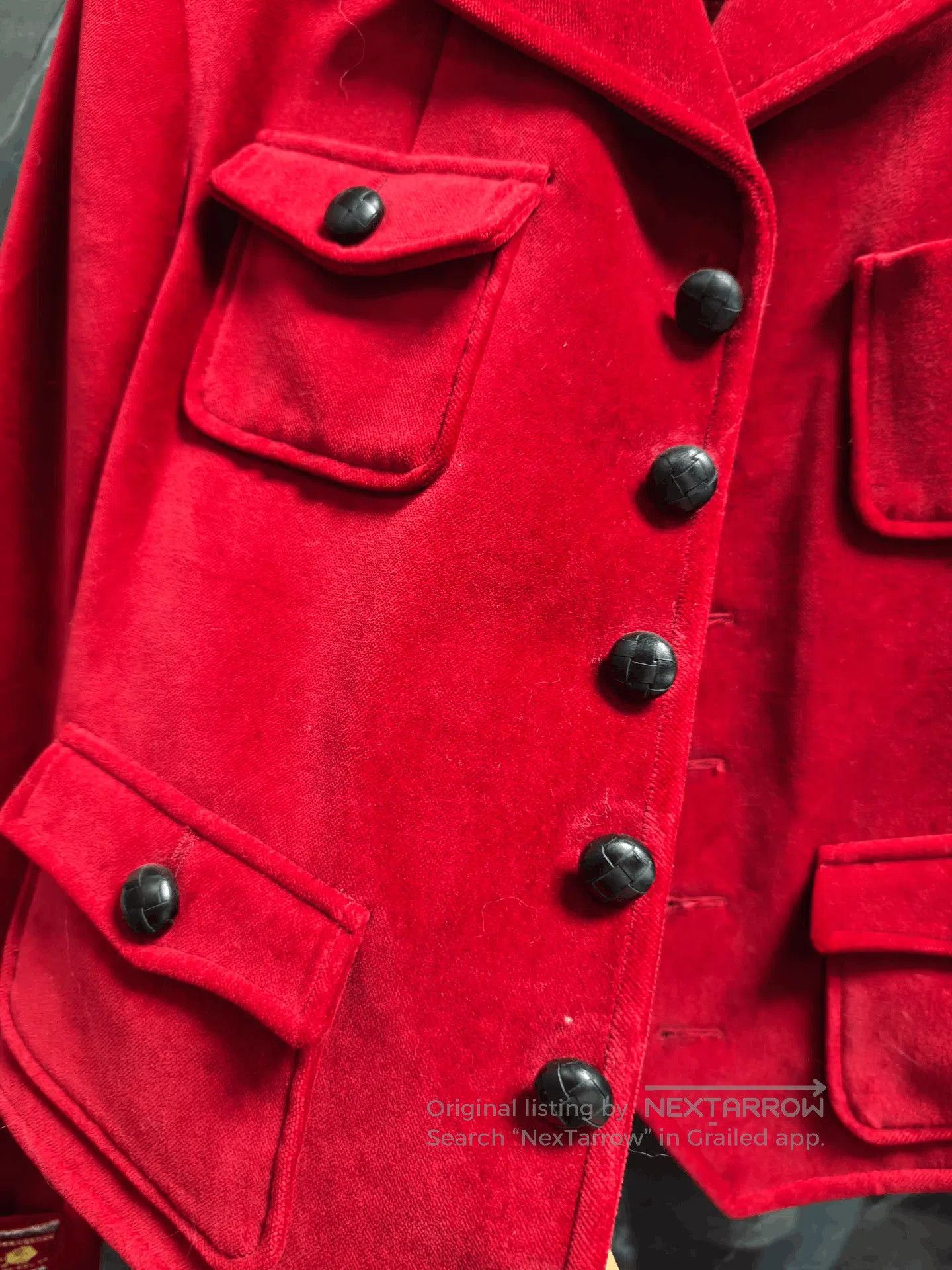 Saint Laurent Paris Saint Laurent Red Velvet Jacket. Size S / US 4 / IT 40 - 2 Thumbnail