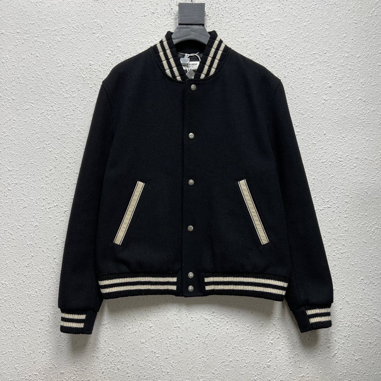 Saint Laurent Paris Saint Laurent YSL Black Baseball Jacket Size US L / EU 52-54 / 3 - 1 Thumbnail
