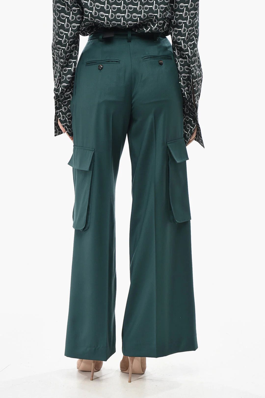 Amiri og1mm0426 Wool Cargo Pant in Green Size 38" / US 16 / IT 52 - 2 Thumbnail