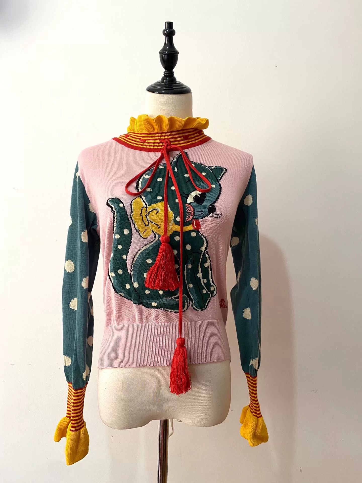 Vivienne Westwood Vivienne Westwood Vintage Cat Knit Top Size M / US 6-8 / IT 42-44 - 1 Thumbnail
