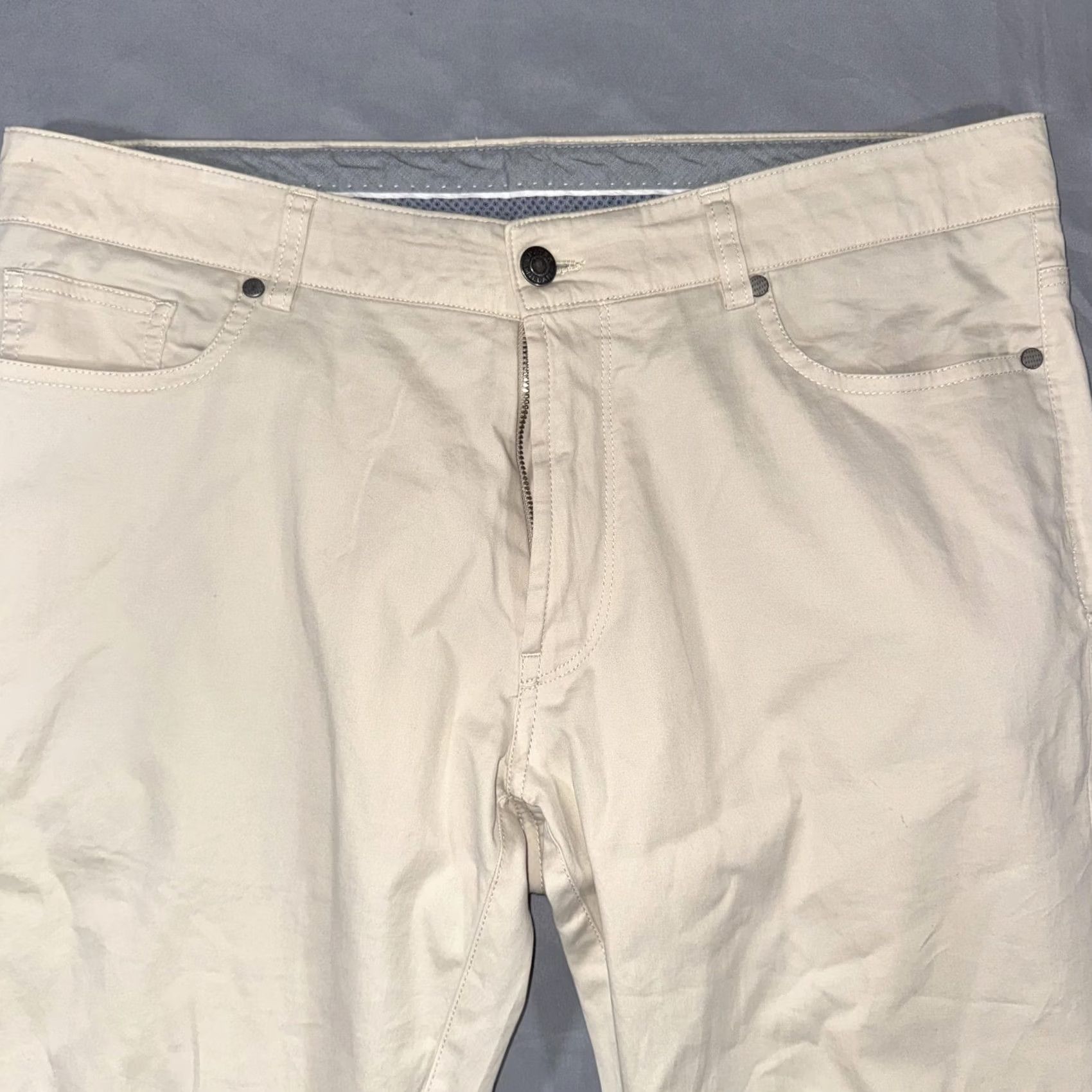 Peter Millar Peter Millar Pants Mens 36 Beige Slim Fit 5-Pocket Chino Cotton Casual Shirt? Size US 36 / EU 52 - 5 Thumbnail