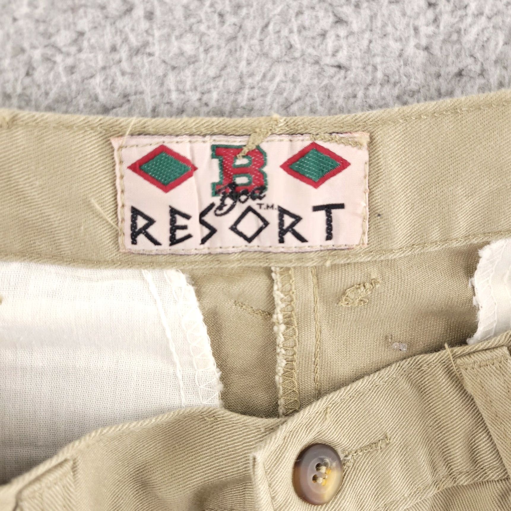 Vintage Boa ECU Shorts Mens 31 Chino Beige Tan East Carolina University Size US 31 - 3 Thumbnail