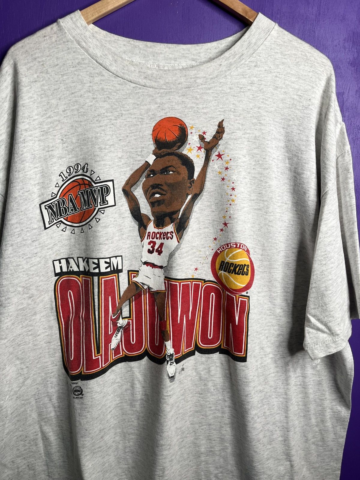 NBA × Vintage Vintage 1994 Hakeem Olajuwon MVP t-shirt Size US XXL / EU 58 / 5 - 3 Thumbnail