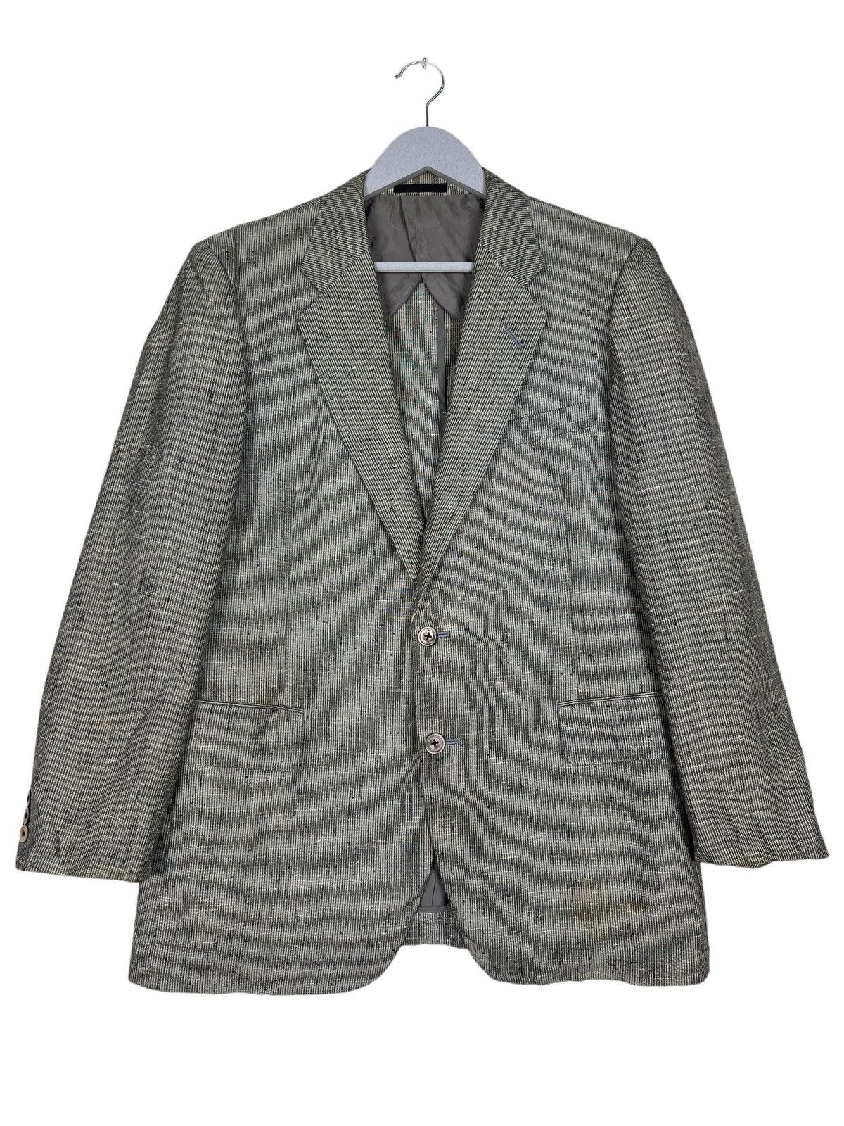 Burberry 🔥 VINTAGE RICH GREY BURBERRY BLAZER Size US M / EU 48-50 / 2 - 2 Thumbnail