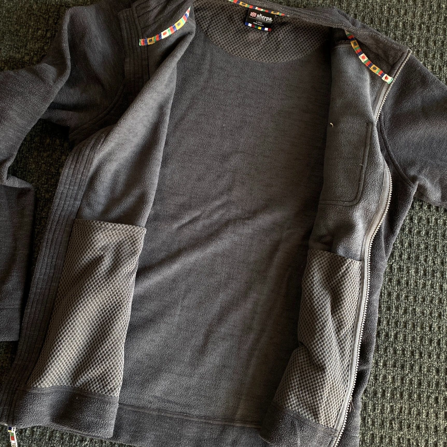 Vintage Sherpa Adventure Gear Men Sweater Zip Up Fleece Navy Blue L Mock Neck Full Zip Casual Knit Pullover Vintage: No Size US L / EU 52-54 / 3 - 7 Thumbnail