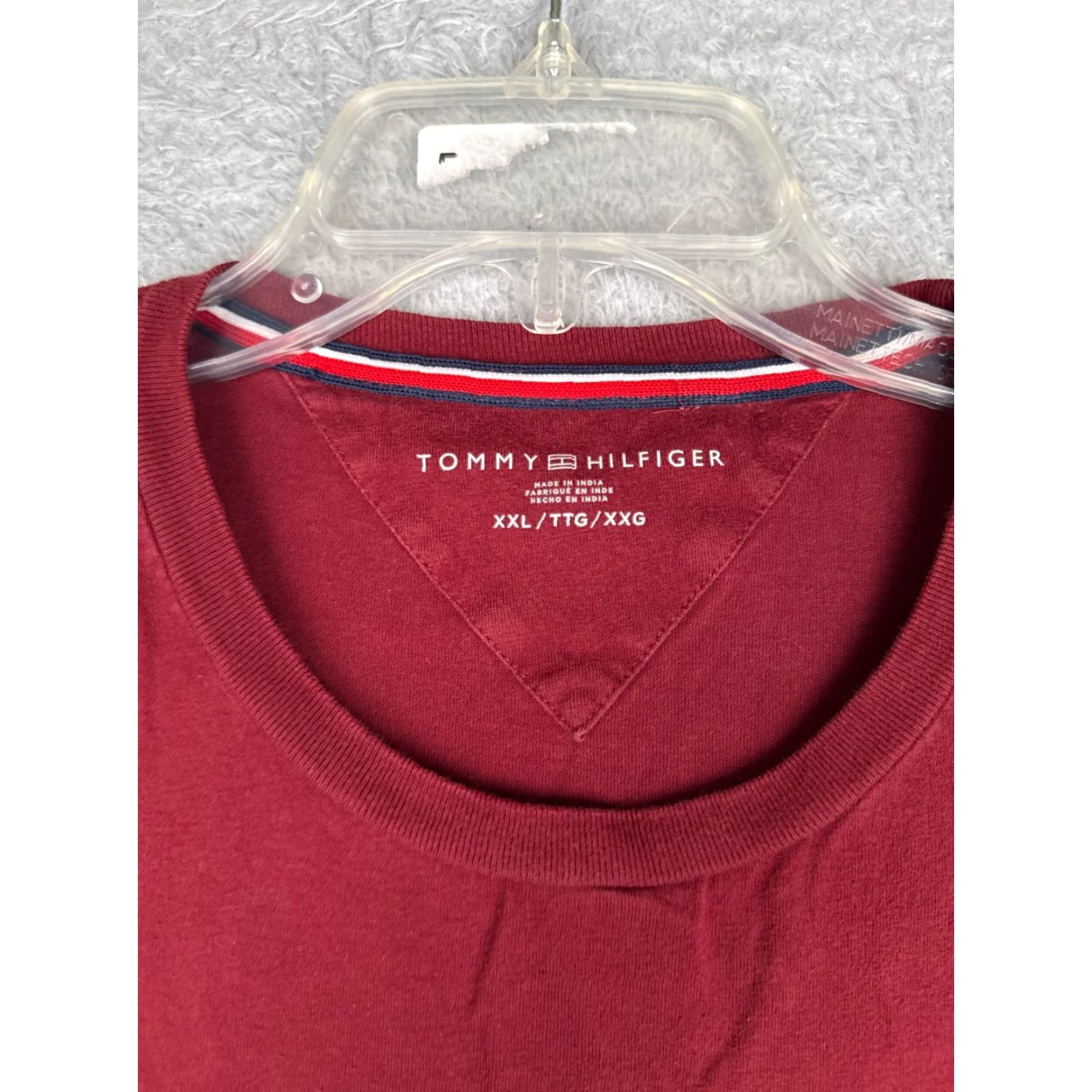 Tommy Hilfiger Tommy Hilfiger Shirt Adult 2XL Red 100% Cotton Crew Neck Jersey Embroidered Logo T-Shirt Mens Size US XXL / EU 58 / 5 - 7 Thumbnail