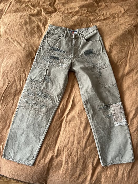 Supreme Supreme Blackmeans Mended Loose Fit Jean | Grailed