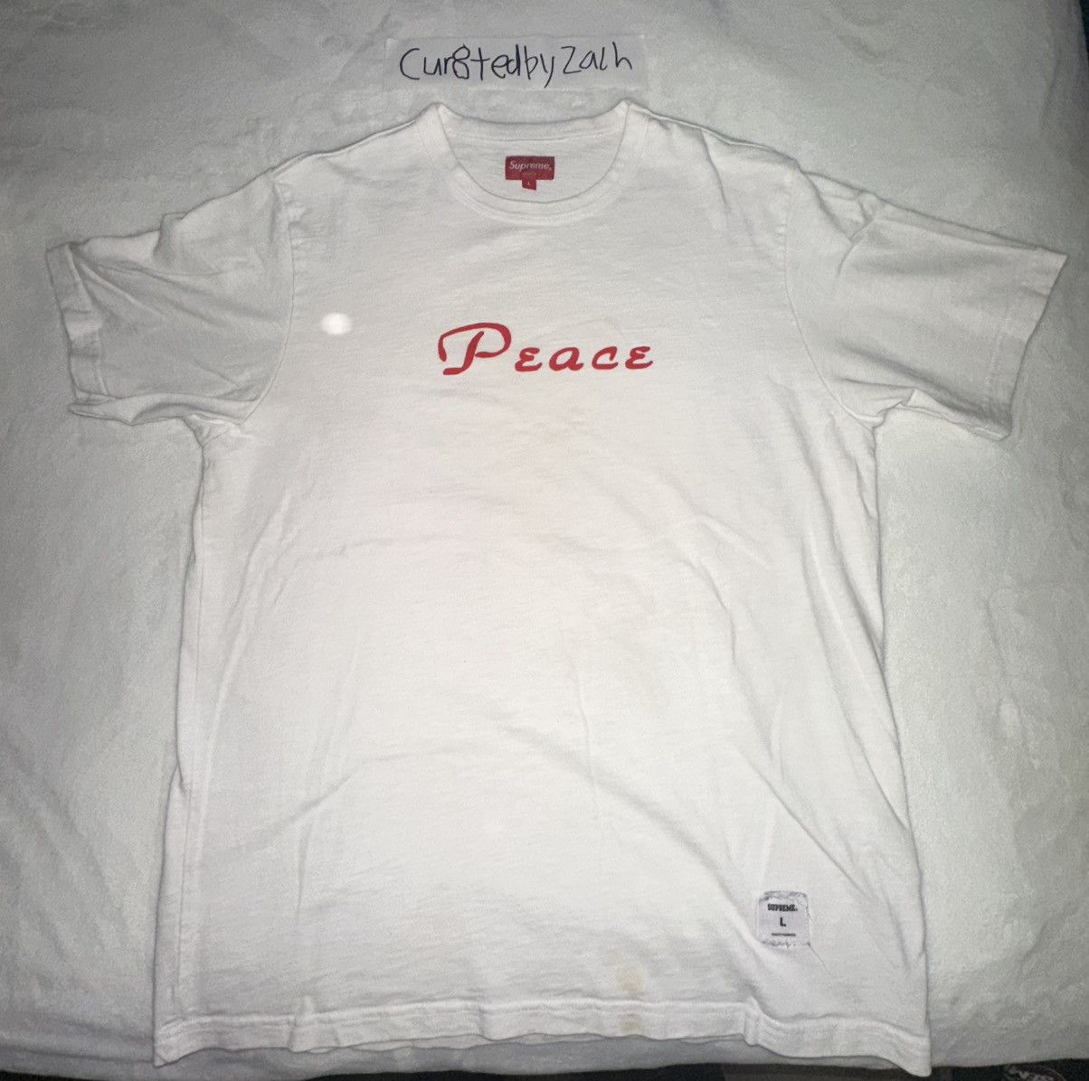 Supreme Supreme peace tee Size US L / EU 52-54 / 3 - 1 Thumbnail