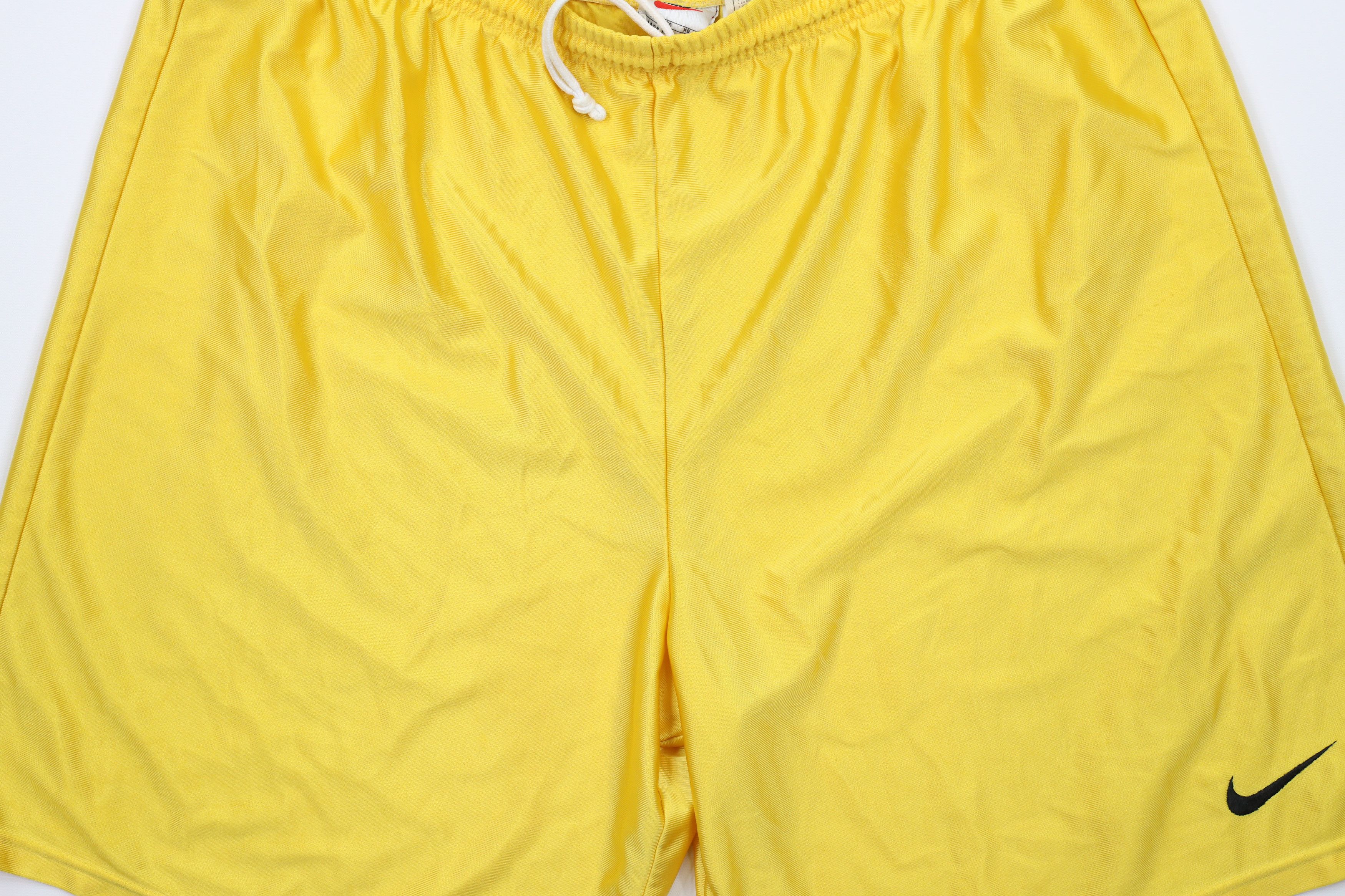Nike × Vintage Vintage 90s Nike Mini Swoosh Above Knee Shorts Yellow USA Size US 36 / EU 52 - 3 Thumbnail