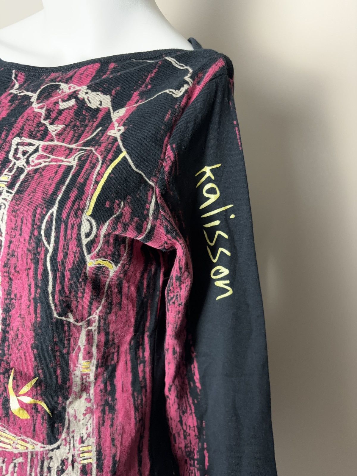 Vintage Printed Woman Avant garde Art Vintage Long sleeve top Size L / US 10 / IT 46 - 2 Thumbnail