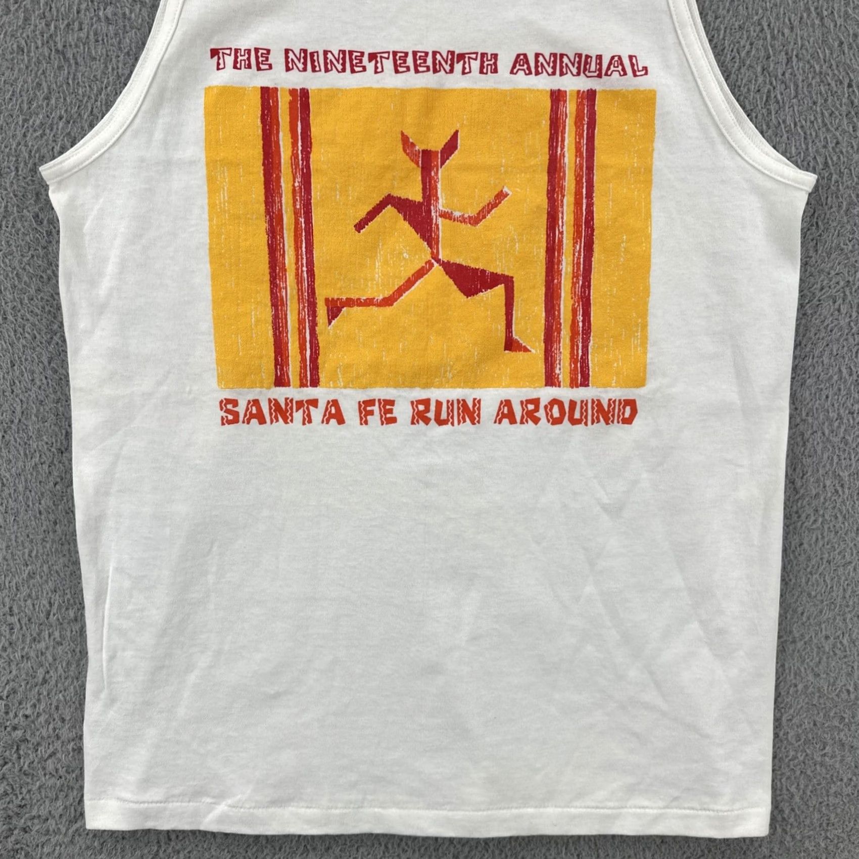 Vintage VINTAGE Oneita Power-T XL White Sleeveless Shirt USA Made 90s Mens T-Shirt Santa Fe Graphic Print Size US XL / EU 56 / 4 - 4 Thumbnail