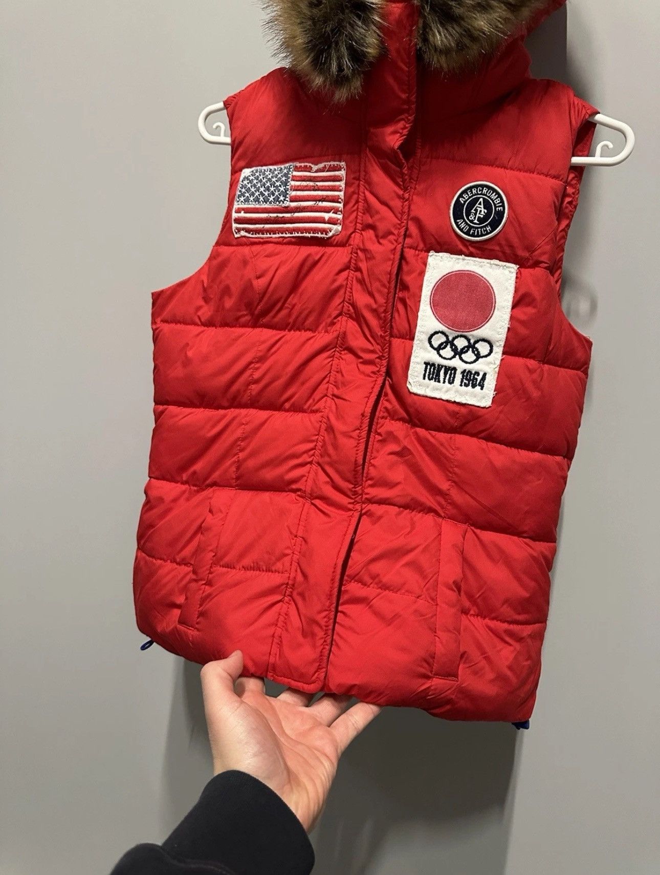 Abercrombie & Fitch CRAZY JAPAN DOWN VEST ABERCROMIE & FITCH CHIEF KEEF USA FLAG Size S / US 4 / IT 40 - 6 Thumbnail