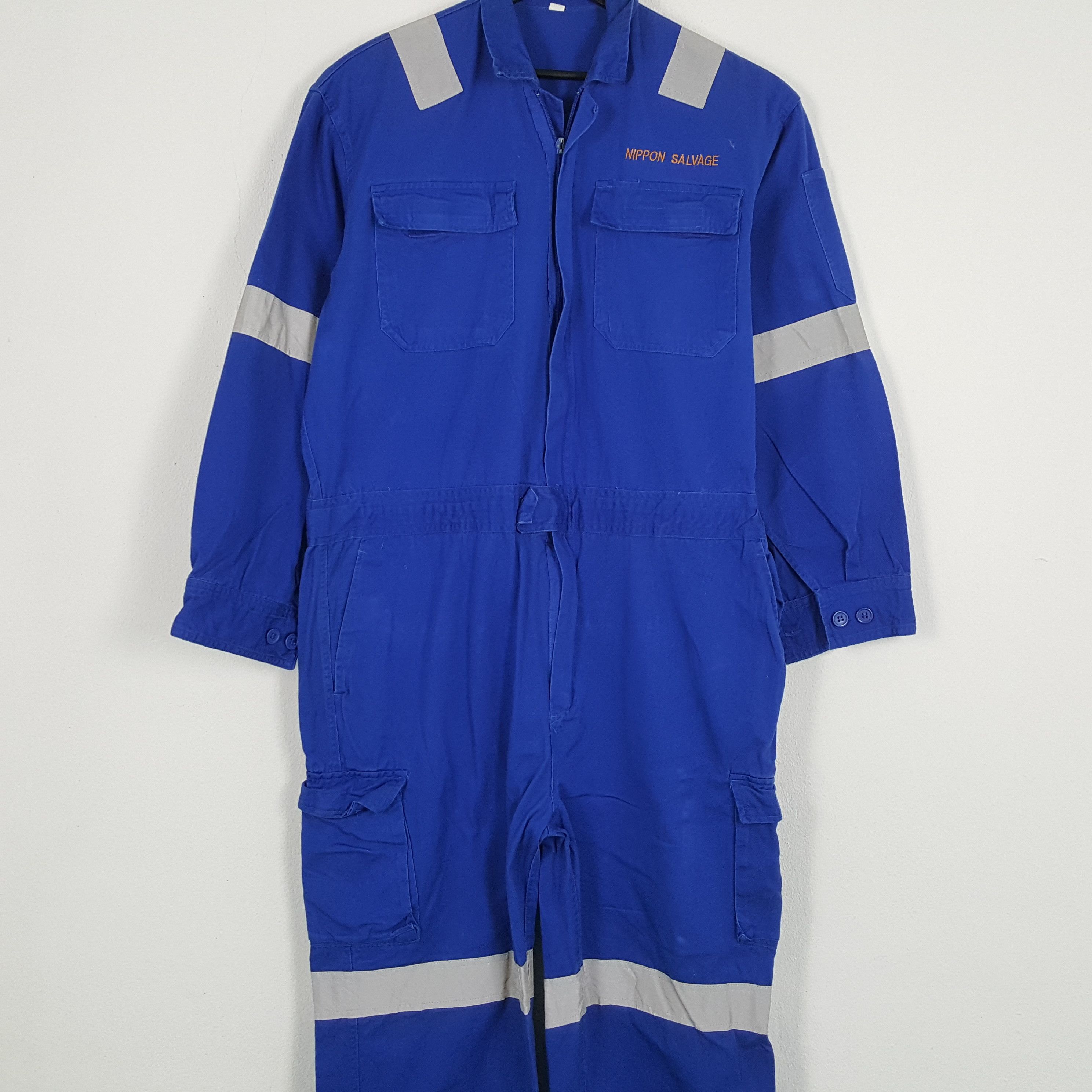 Vintage NIPPON SALVAGE Japanese Workwear Style Coverall Jacket Size US L / EU 52-54 / 3 - 5 Thumbnail