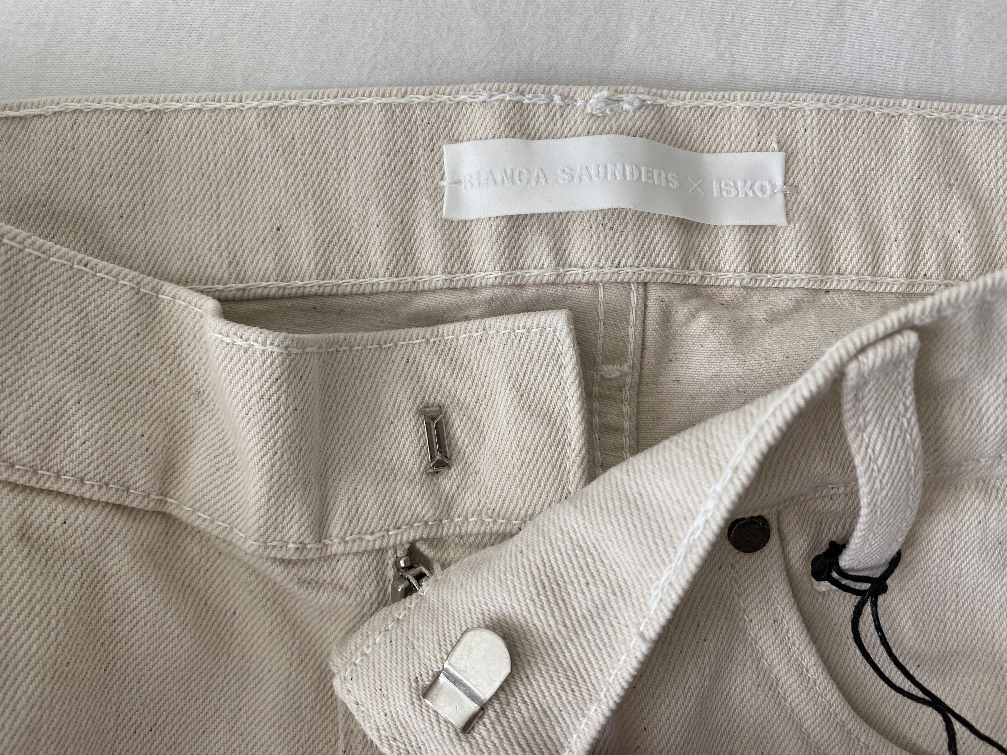 Bianca Saunders Ecru ISKO Straight Leg Jeans Size US 30 / EU 46 - 4 Thumbnail