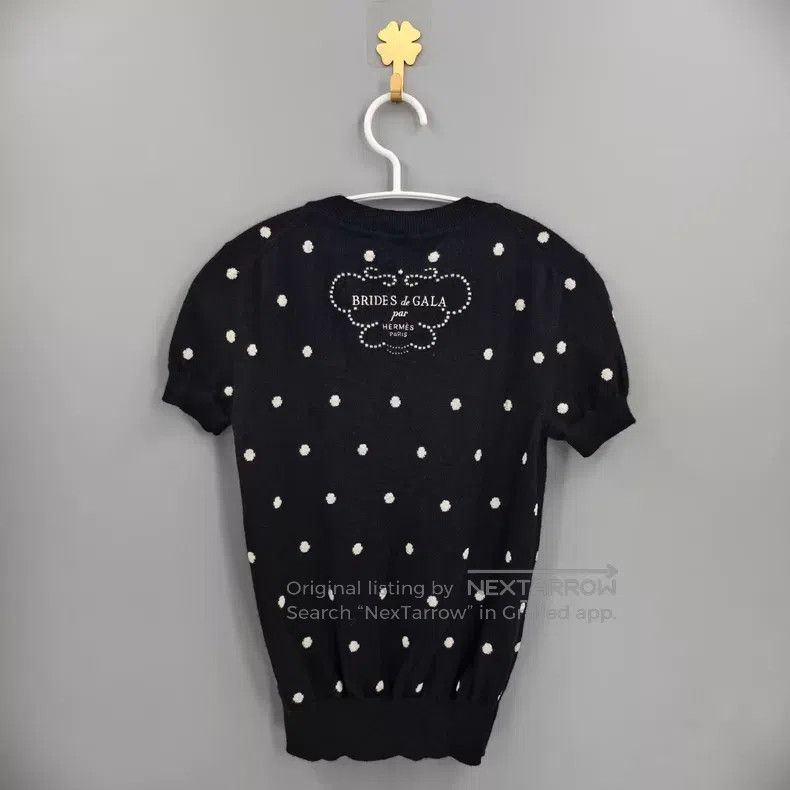 Hermes Hermes Constellation Black and White Polka Dot Cashmere Kn Size XXS / US 00 / IT 34 - 2 Thumbnail