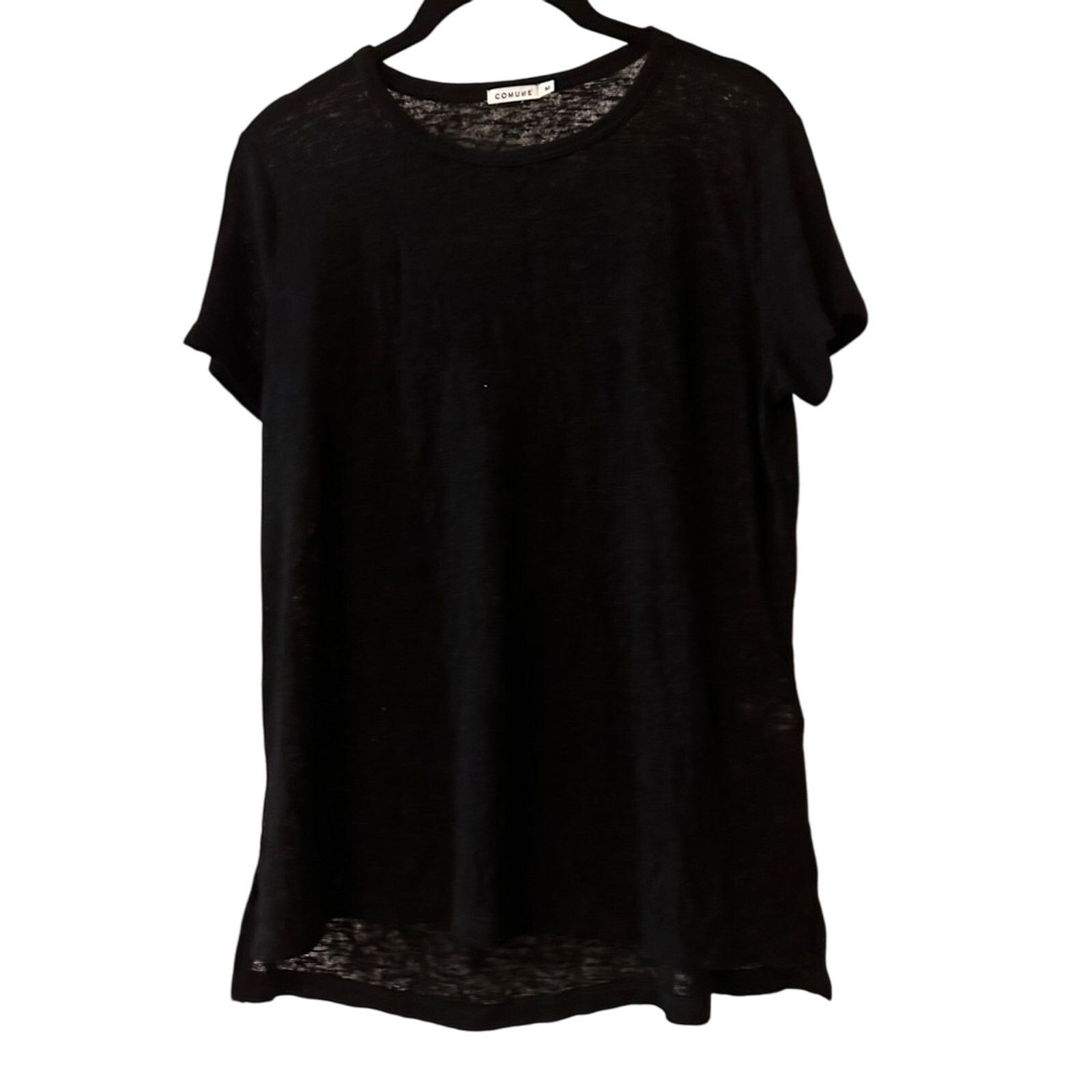 Comune Commune black slub knit tee size medium Size M / US 6-8 / IT 42-44 - 1 Thumbnail