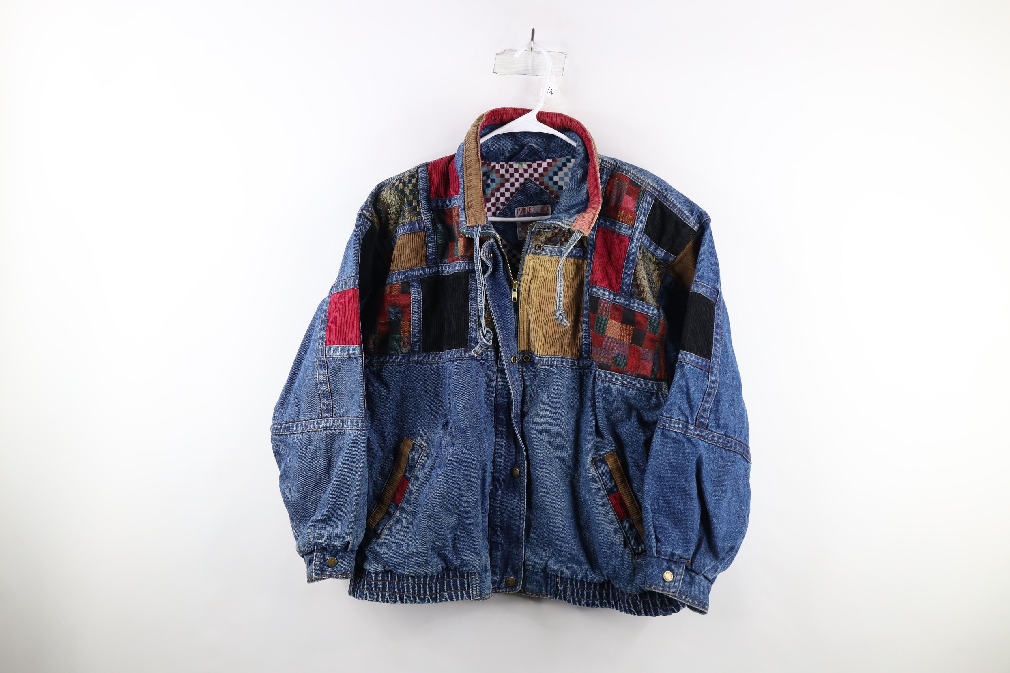 Streetwear × Vintage Vintage 90s Streetwear Patchwork Denim