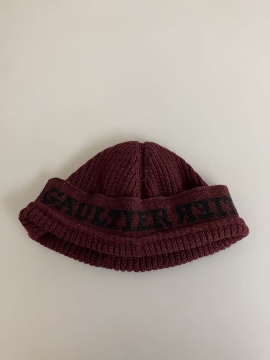 Jean Paul Gaultier Archive Logo Wool Knit Beanie Cap Size ONE SIZE - 2 Thumbnail