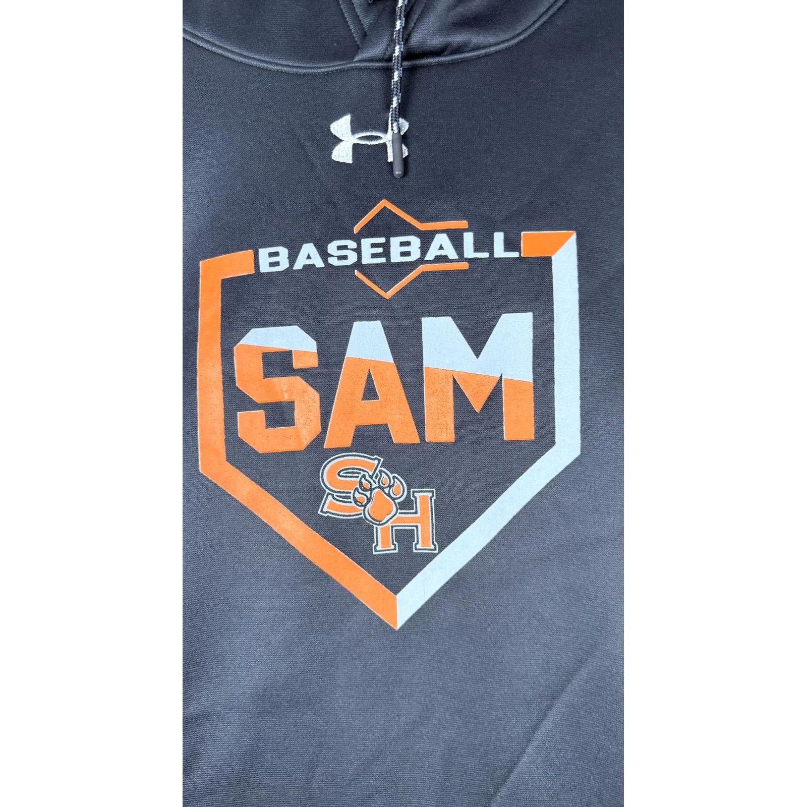 Under Armour Under Armour Hoodie Pullover Mens XL Black SAM Houston Baseball ColdGear Athletic Graphic Print Pockets Hooded Drawstring Size US XL / EU 56 / 4 - 2 Thumbnail