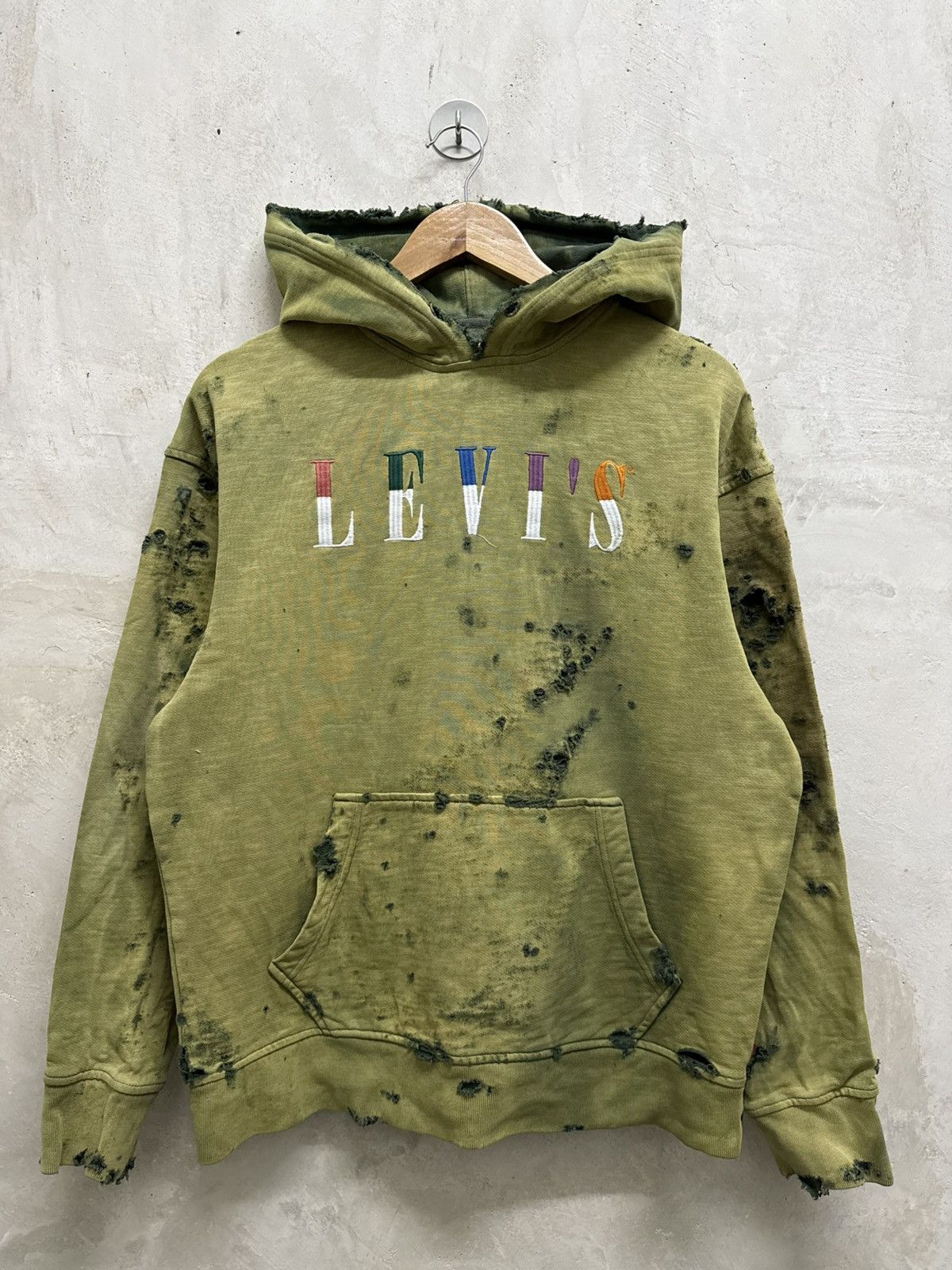 Levi's Thrashed Levi’s Distressed Grunge Hoodie Size US S / EU 44-46 / 1 - 2 Thumbnail