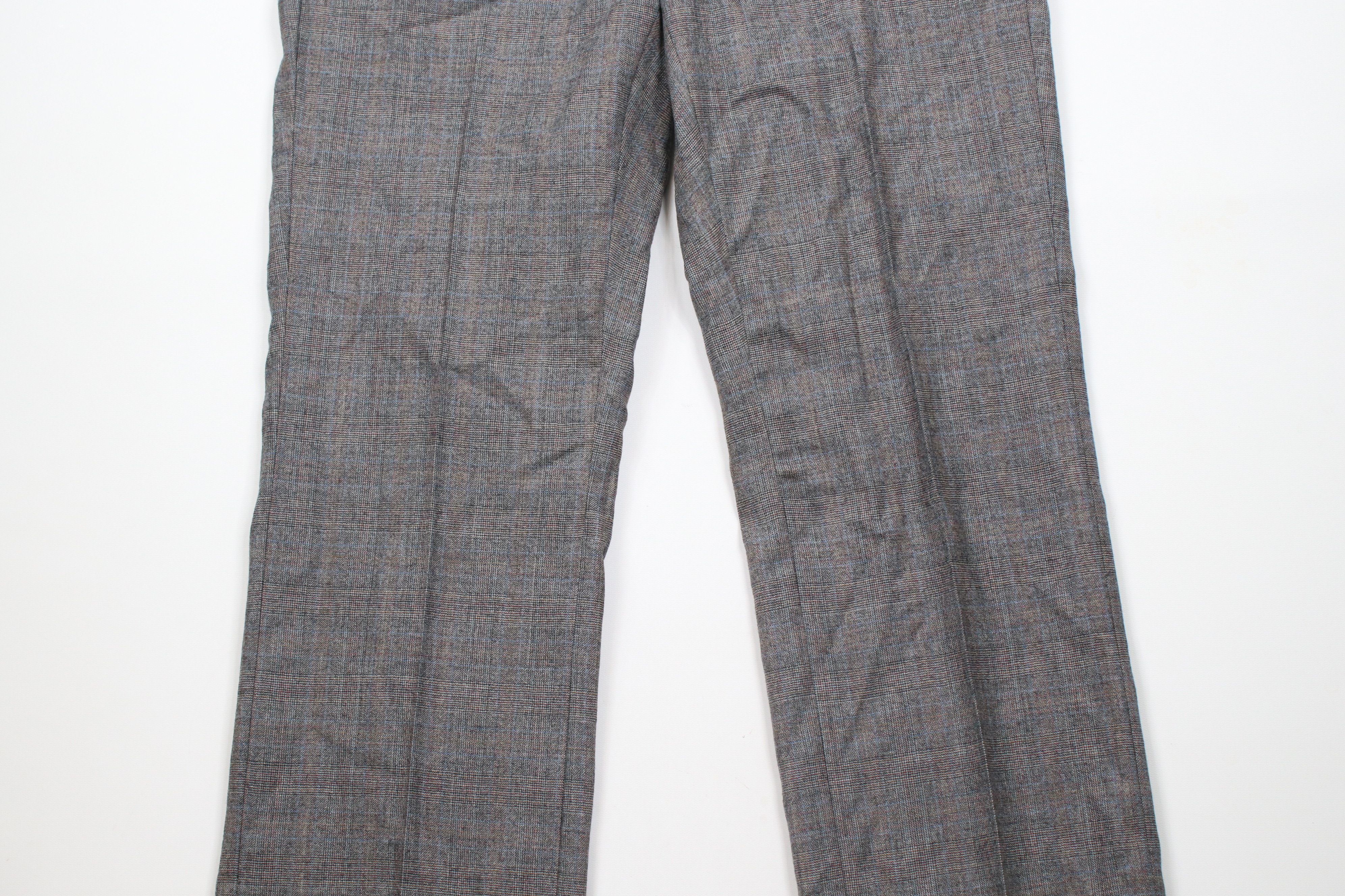 Vintage Vintage 70s Streetwear Flared Wide Leg Chino Pants Plaid USA Size US 34 / EU 50 - 3 Thumbnail