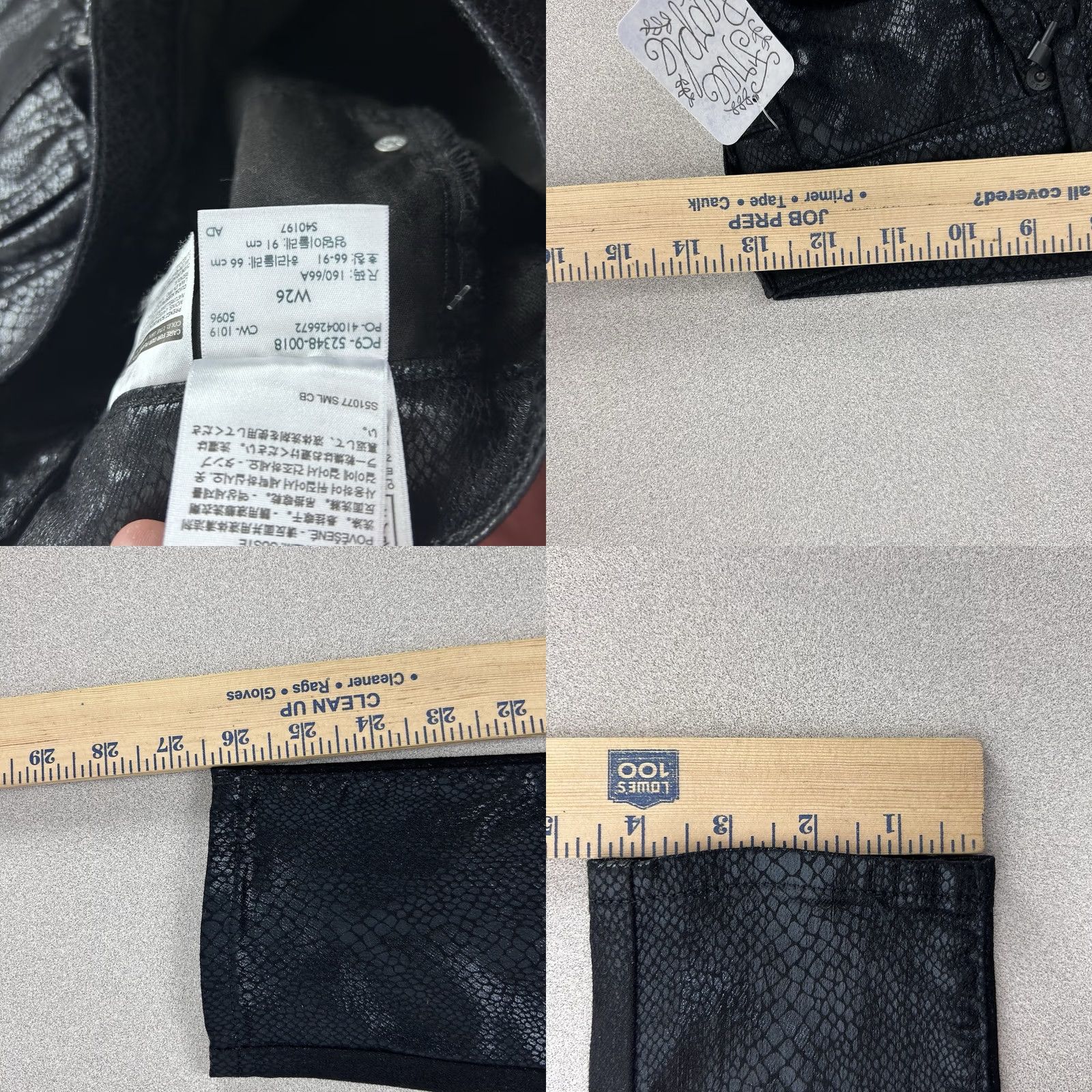 Levi's Levi’s Mile High Super Skinny Extra High Slim Snake Print Jeans Pants 26 NWT Womens Jeans Snake Print Slimming 5-Pocket Design Zipper Button Black NWT Size 26" / US 2 / IT 38 - 9 Thumbnail
