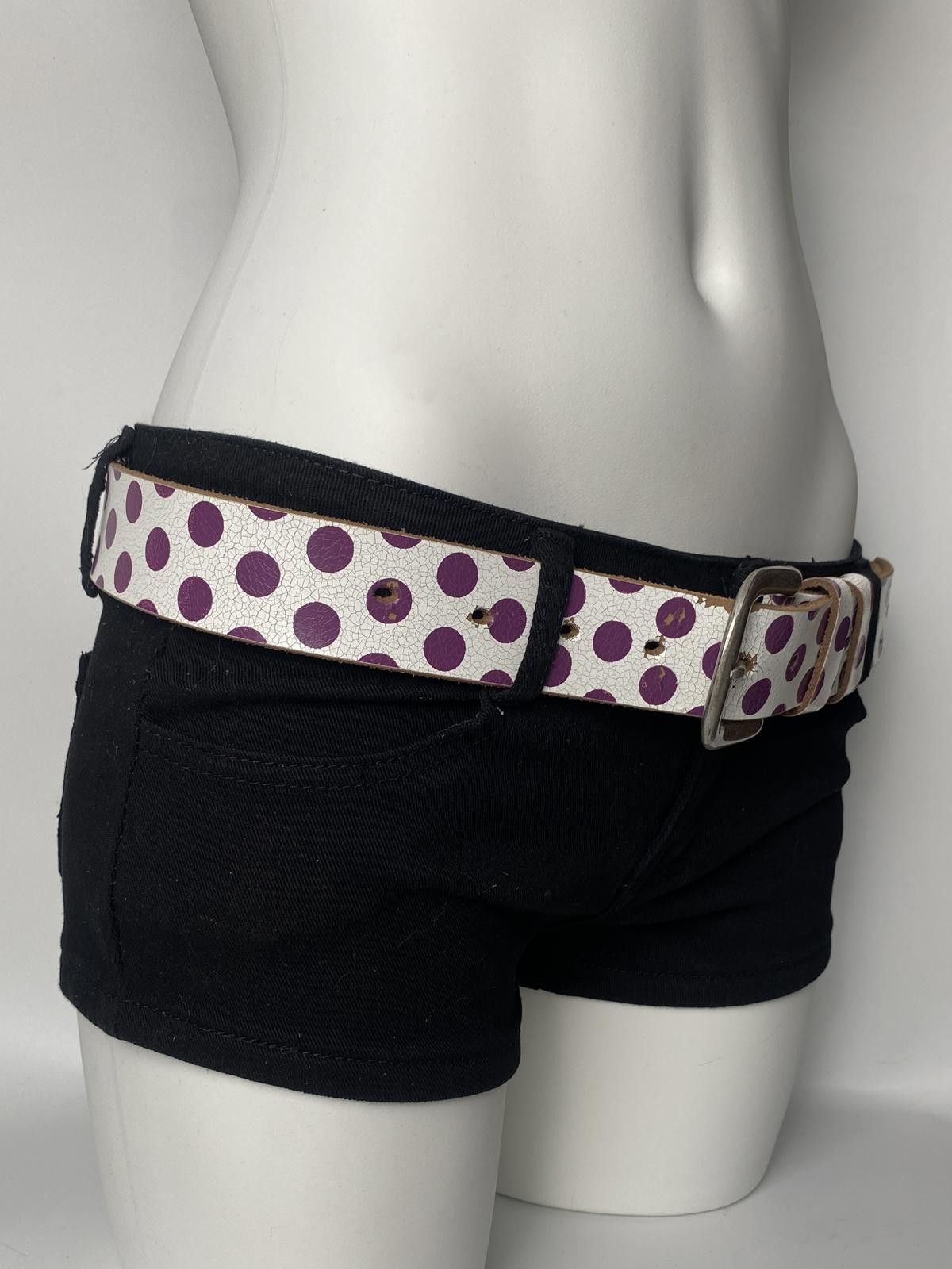 Japanese Brand Vtg Polka dots Statement Retro Unisex Genuine Leather Belt Size ONE SIZE - 6 Thumbnail