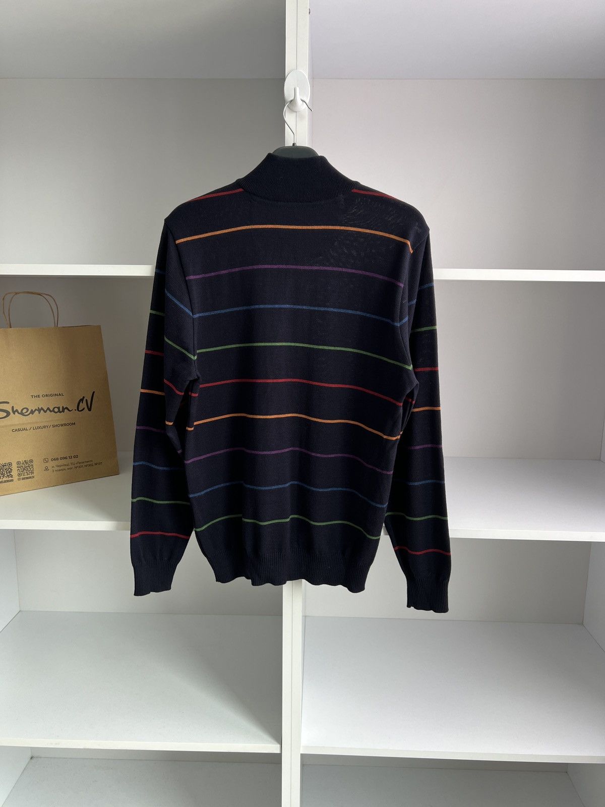 Designer × Paul & Shark × Vintage Vintage Paul Shark striped navy luxury sweater Size US M / EU 48-50 / 2 - 16 Thumbnail