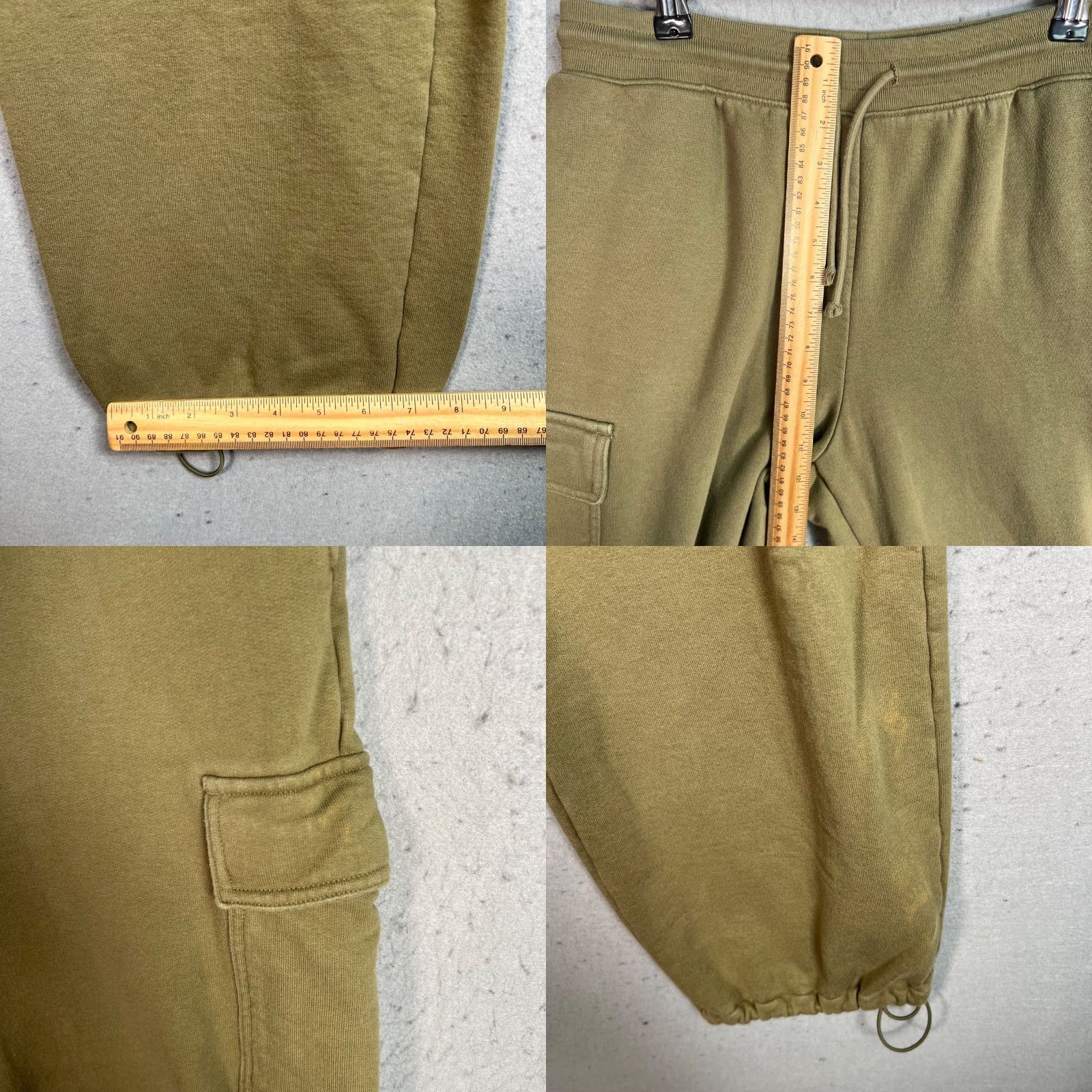 Uniqlo Uniqlo Womens Large Olive Green Cargo Sweatpants Drawstring Pants L Green Athleisure Sweatpants Womens Size 36" / US 14 / IT 50 - 8 Thumbnail