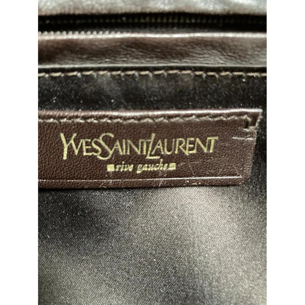 Yves Saint Laurent Yves Saint Laurent - Rive Gauche Leather Handbag Shoulder Size ONE SIZE - 8 Thumbnail