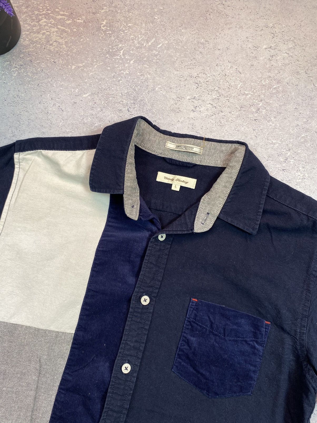 Designer Luxury Candy Fantasy Men’s Blue Shirt Size Large Size US L / EU 52-54 / 3 - 3 Thumbnail