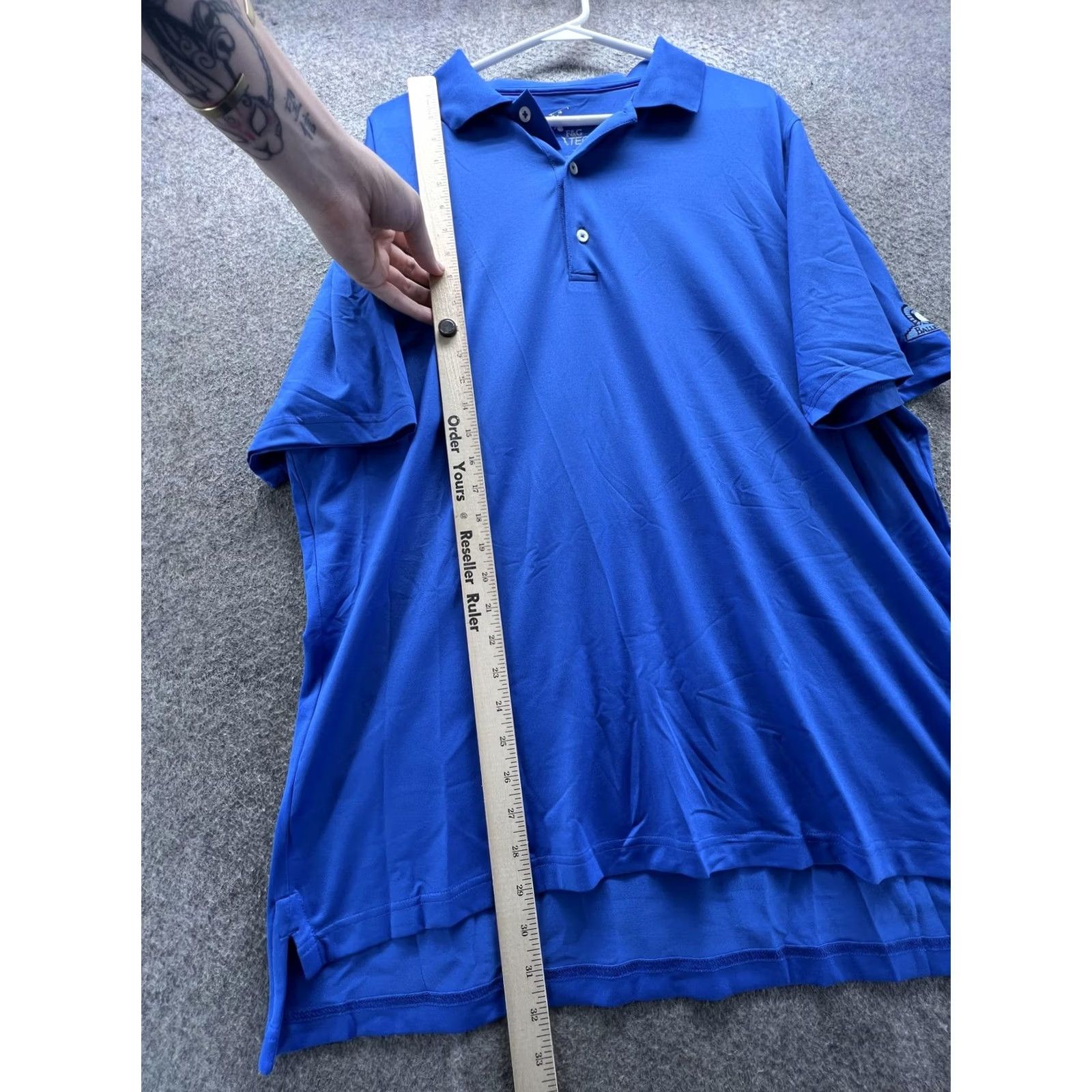 Vintage F&G Tech Polo Shirt Mens XL Blue Golf Short Sleeve Embroidered BallenIsles Logo Shirt Size US XL / EU 56 / 4 - 4 Thumbnail