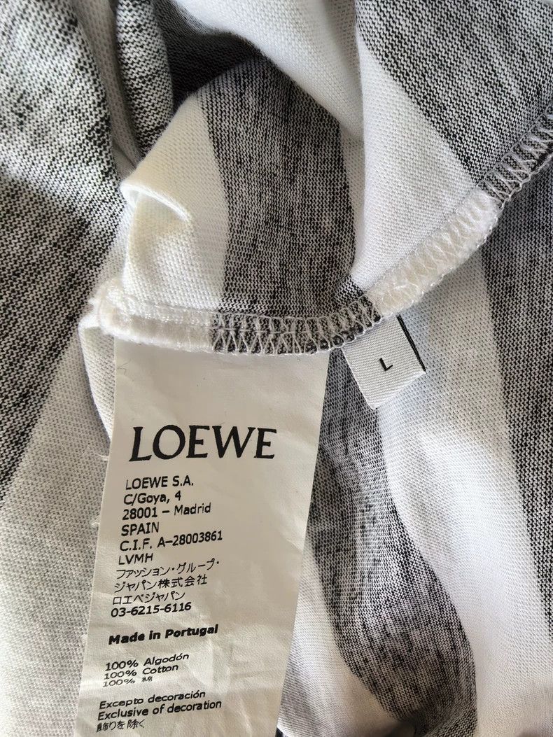 Loewe LOEWE Embroidered short sleeve T stripe Size L / US 10 / IT 46 - 4 Thumbnail