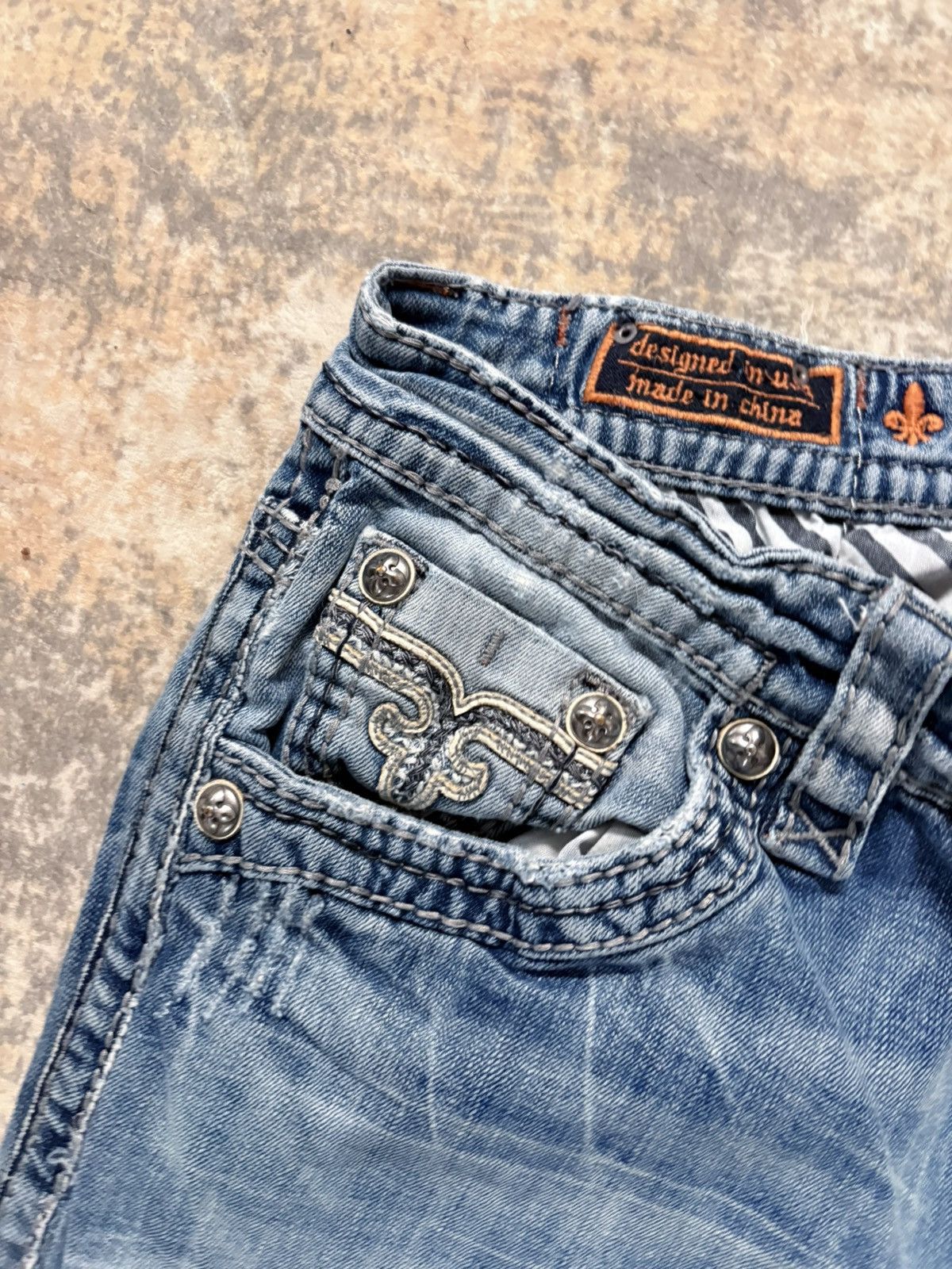 Rock Revival 90’s Rock Revival Vintage Distressed Faded Jeans Opium Size US 34 / EU 50 - 6 Thumbnail
