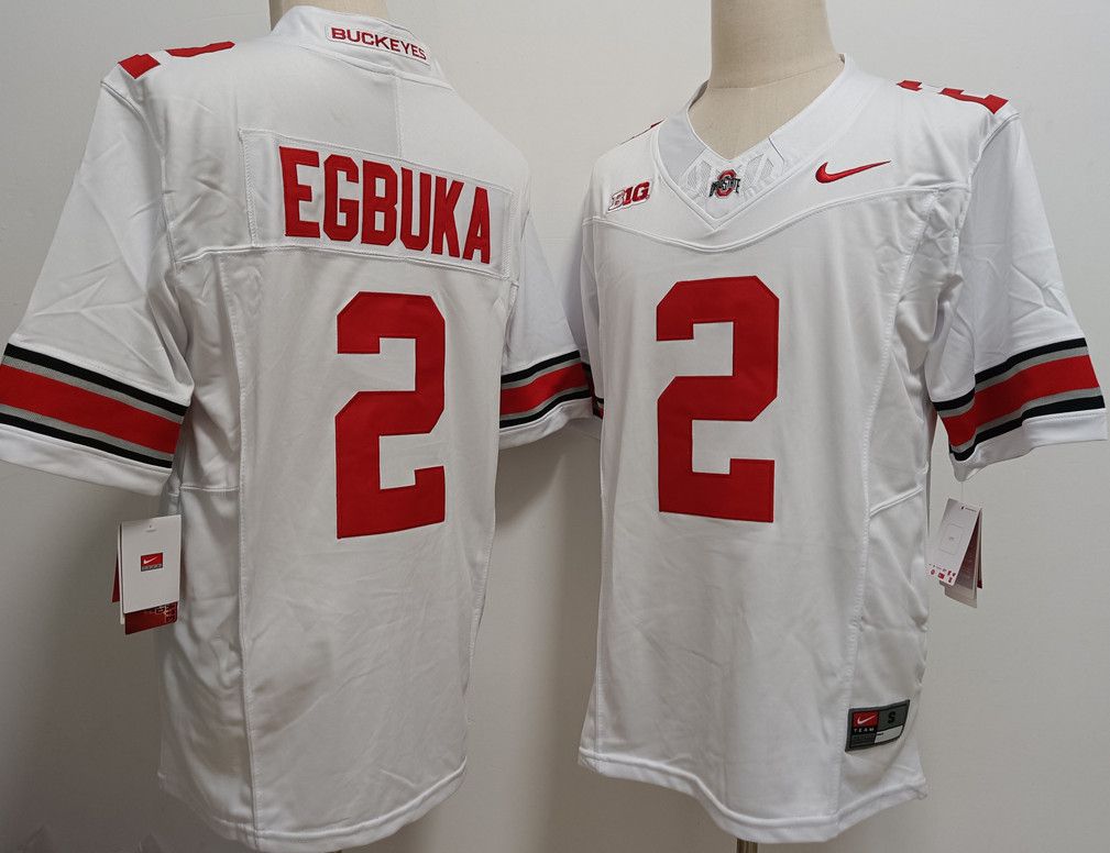 Other Men's Ohio State Buckeyes #2 Emeka Egbuka White Jersey Size US S / EU 44-46 / 1 - 1 Thumbnail
