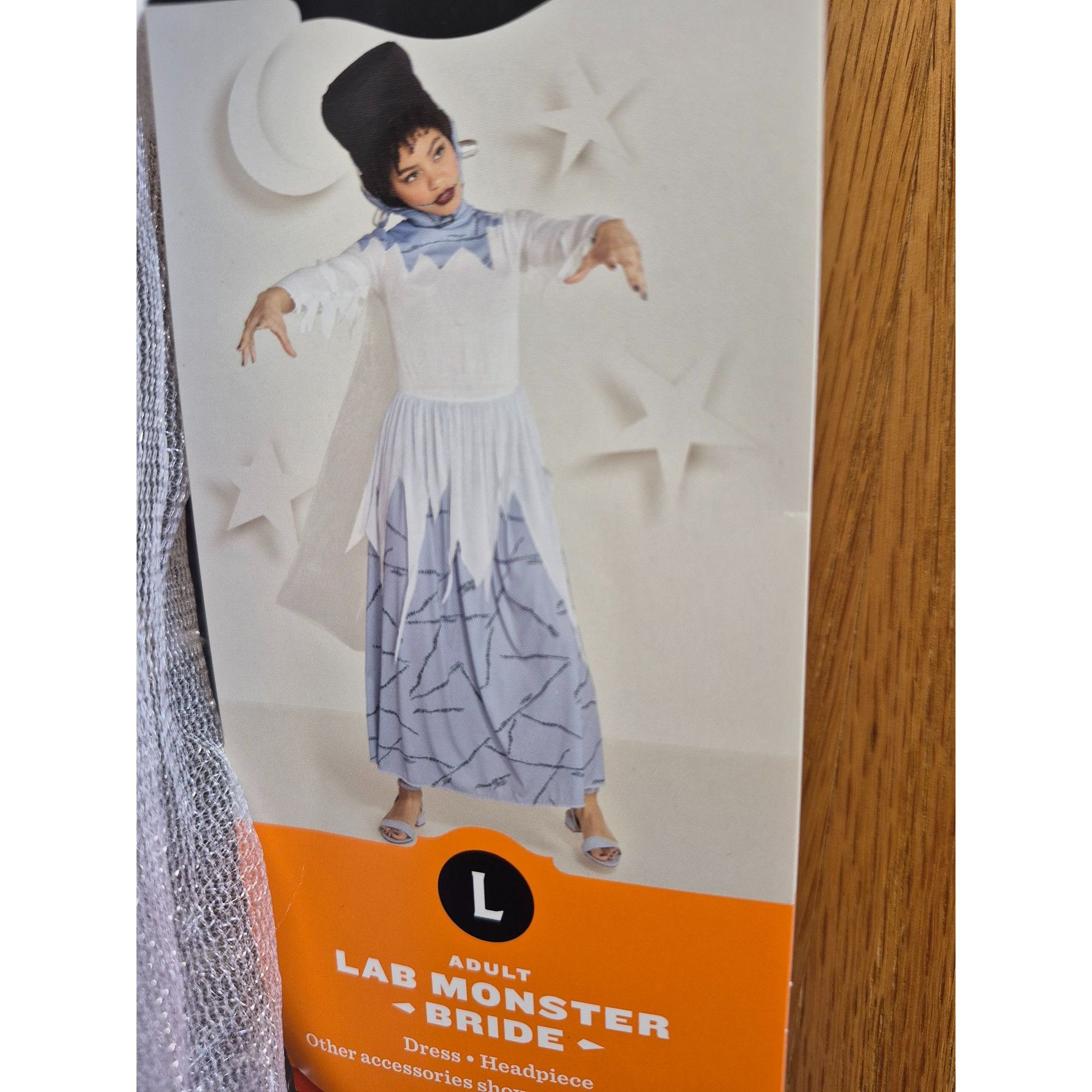 Other Lab Monster Bride Adult Costume Dress & Headpiece Size L Hal Size ONE SIZE - 5 Thumbnail