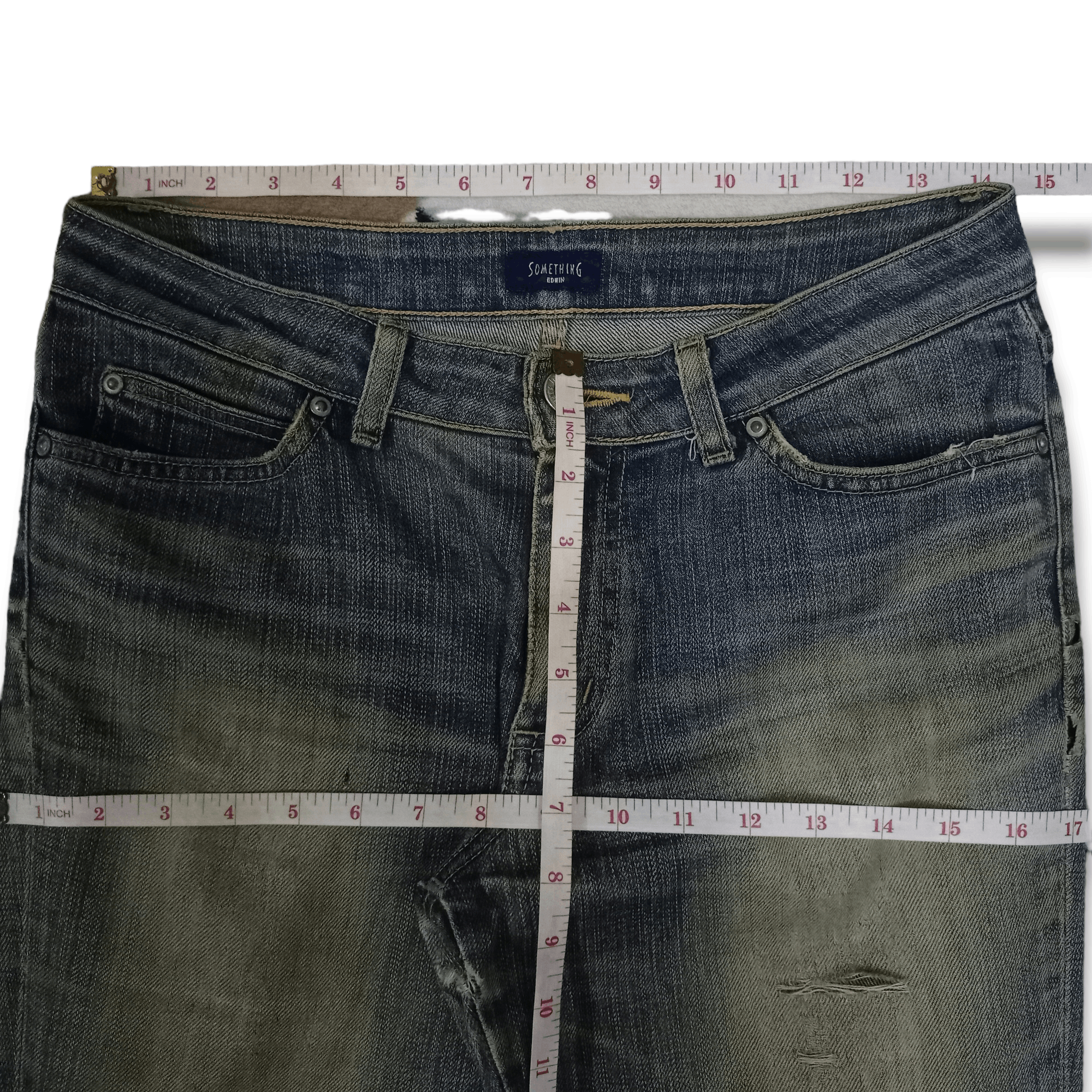 Edwin × Japanese Brand Vintage Japanese Edwin Mud Wash Ripped Style Flare Jeans Size US 29 - 10 Thumbnail