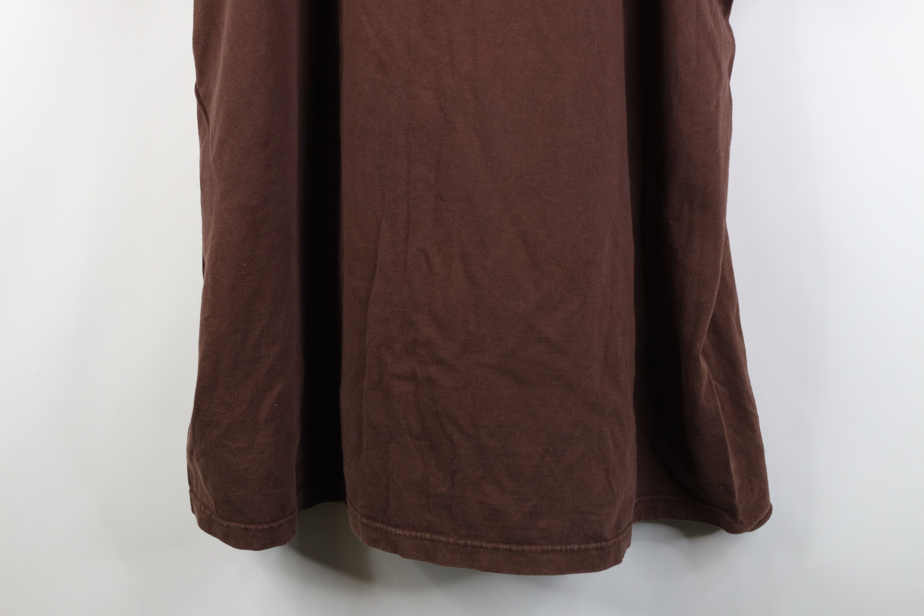 Vintage Vintage 90s Y2K Streetwear Cotton Short Sleeve T-Shirt Brown Size US XXL / EU 58 / 5 - 3 Thumbnail