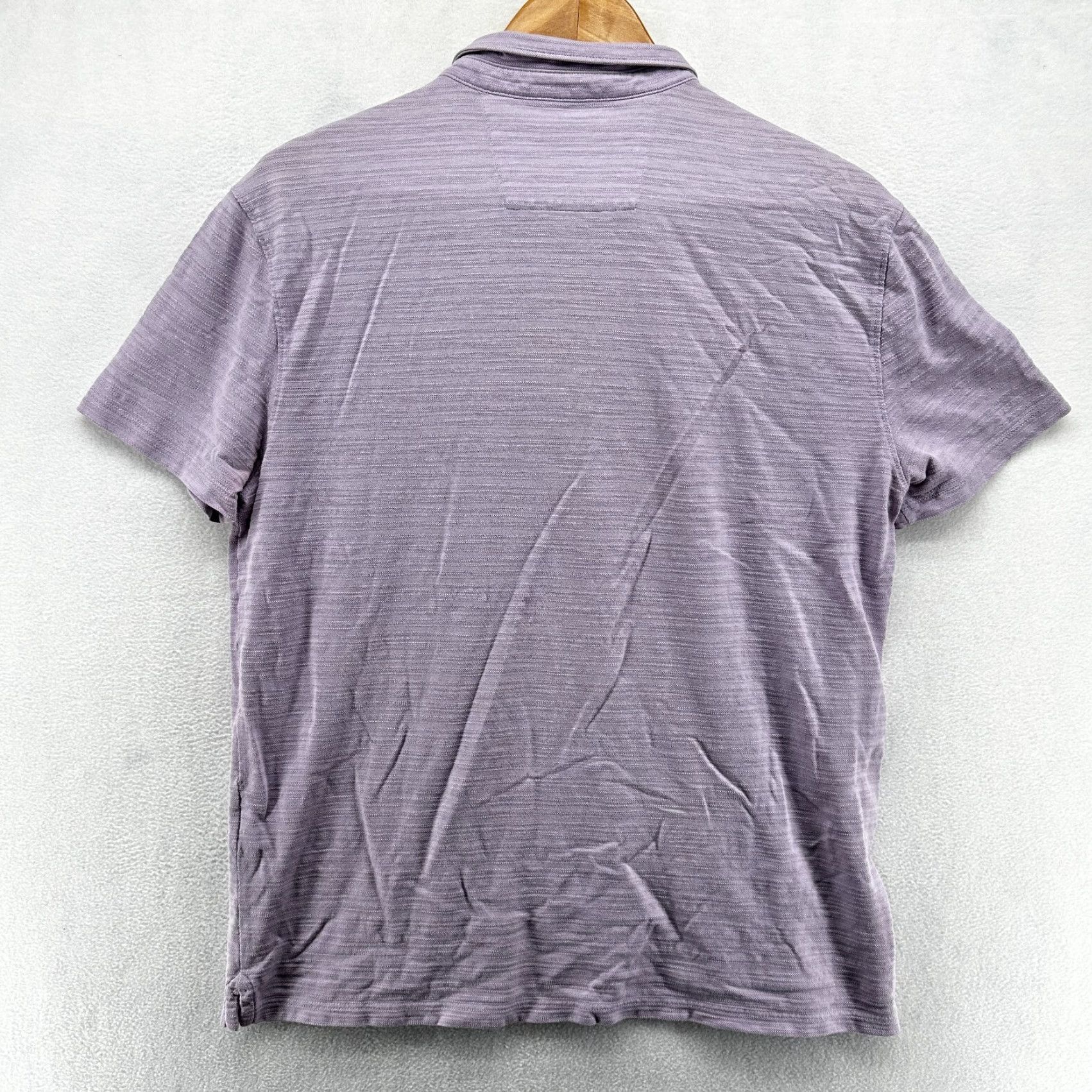 John Varvatos John Varvatos Star USA Polo Shirt Purple Men's Large Textured Short Sleeve Size US L / EU 52-54 / 3 - 2 Thumbnail